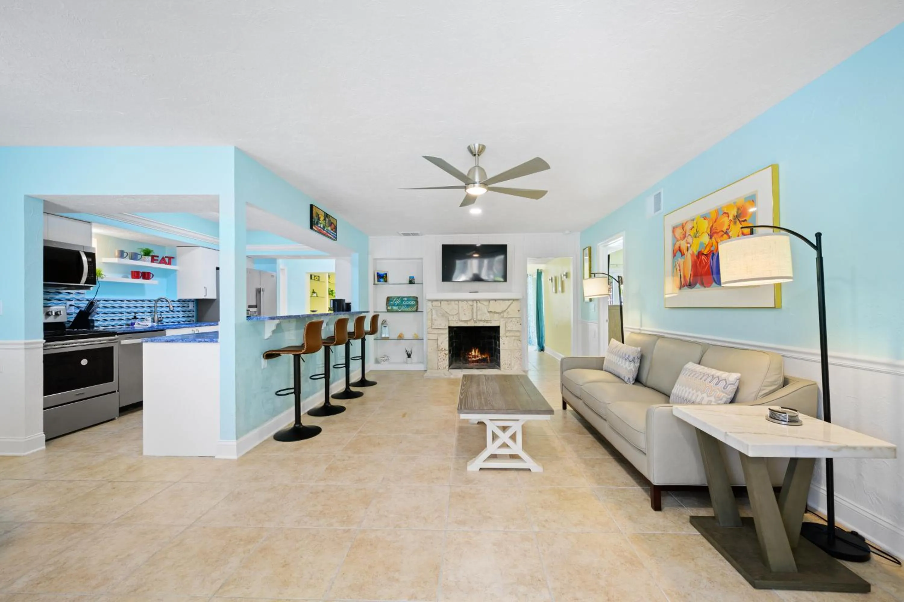 kitchen in The Ringling Beach House