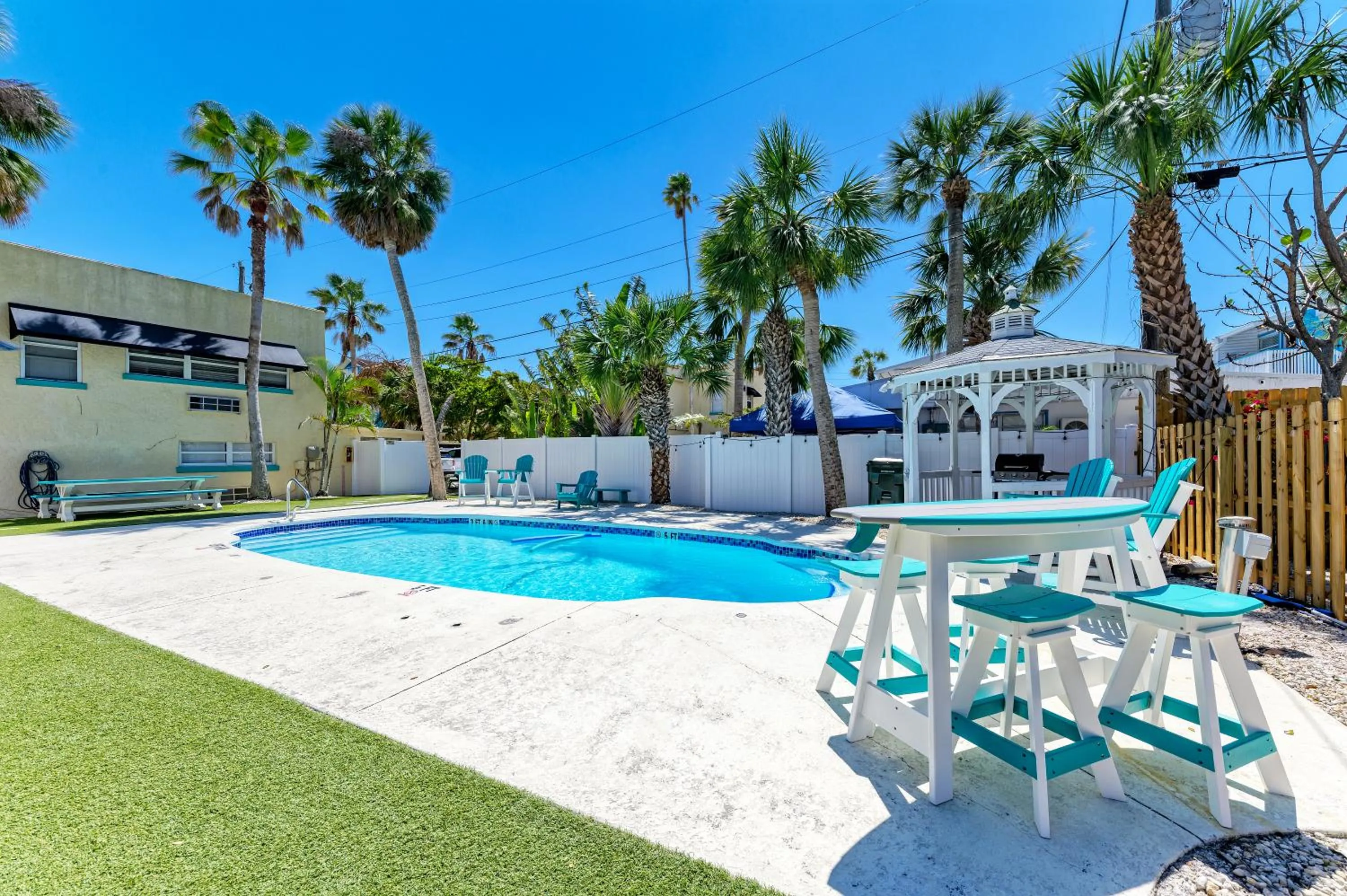 Garden view in The Ringling Beach House