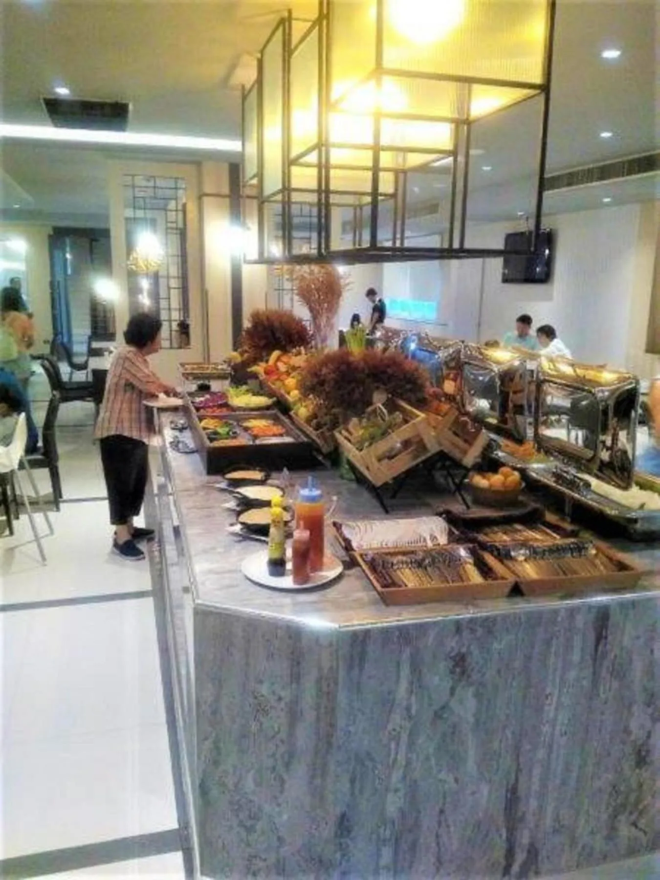 Buffet breakfast in Shanty of HinNam Condominium