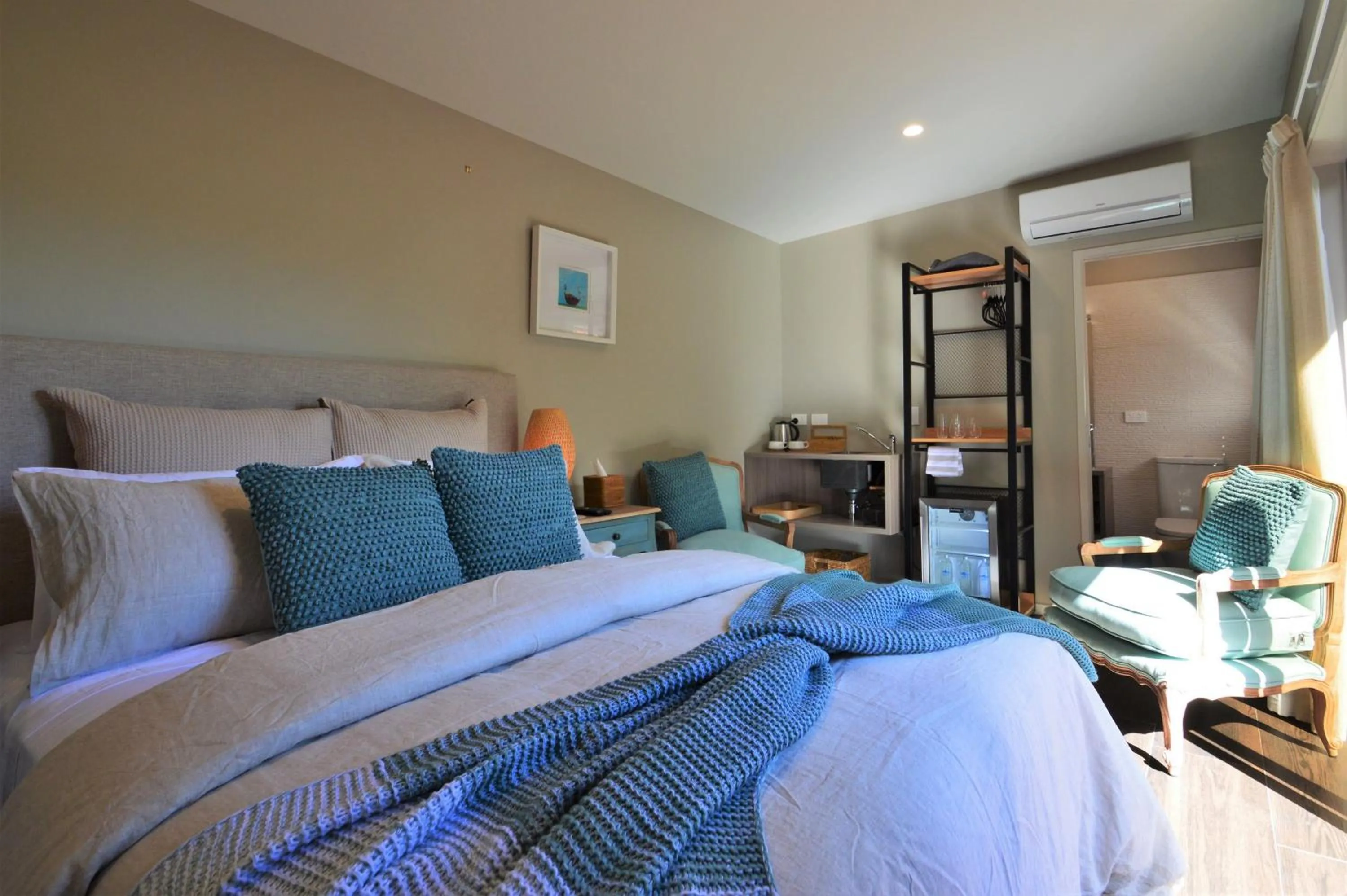 Bed in BeachBox Boutique Accommodation