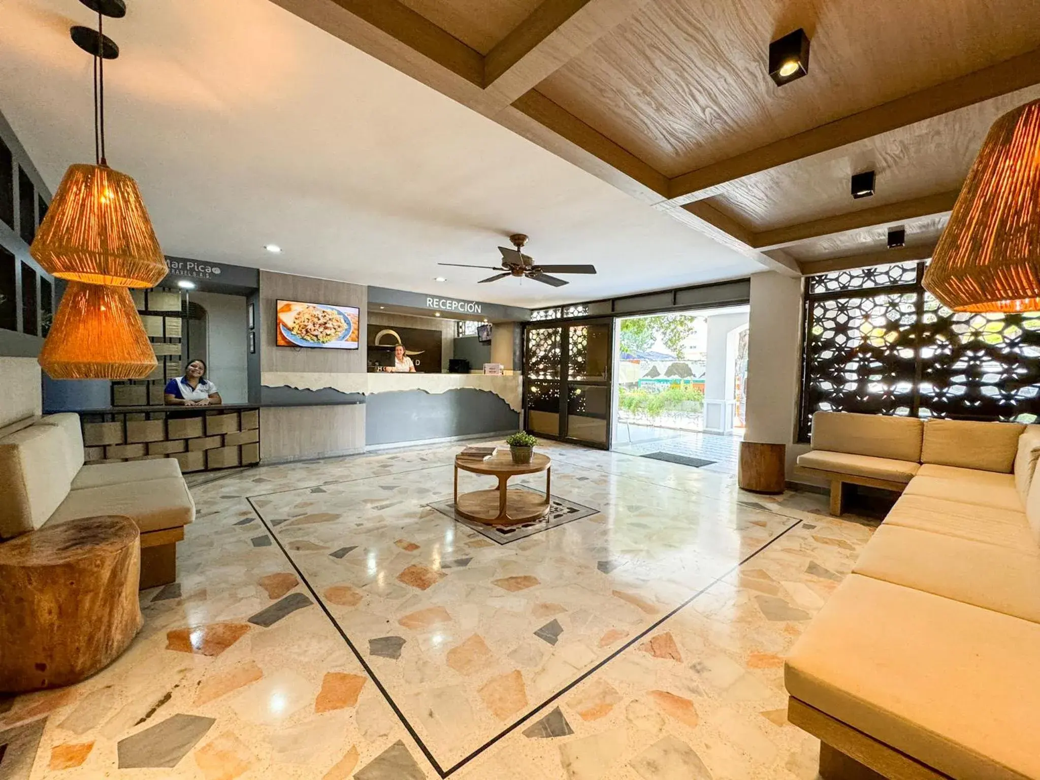 Lobby or reception in Hotel Valladolid Lobby or reception in Hotel Valladolid