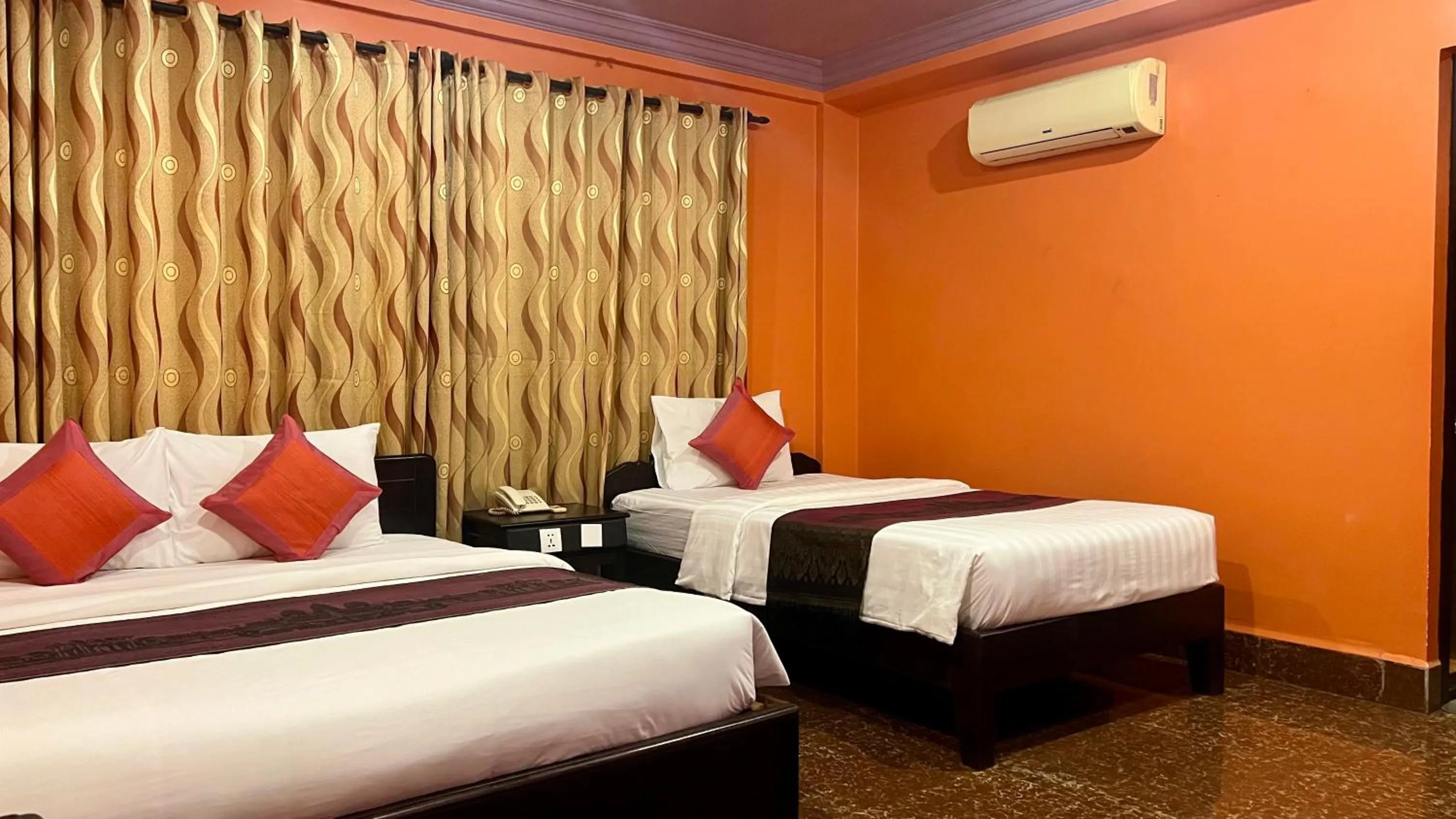 air conditioner, Bed in Golden Butterfly Villa