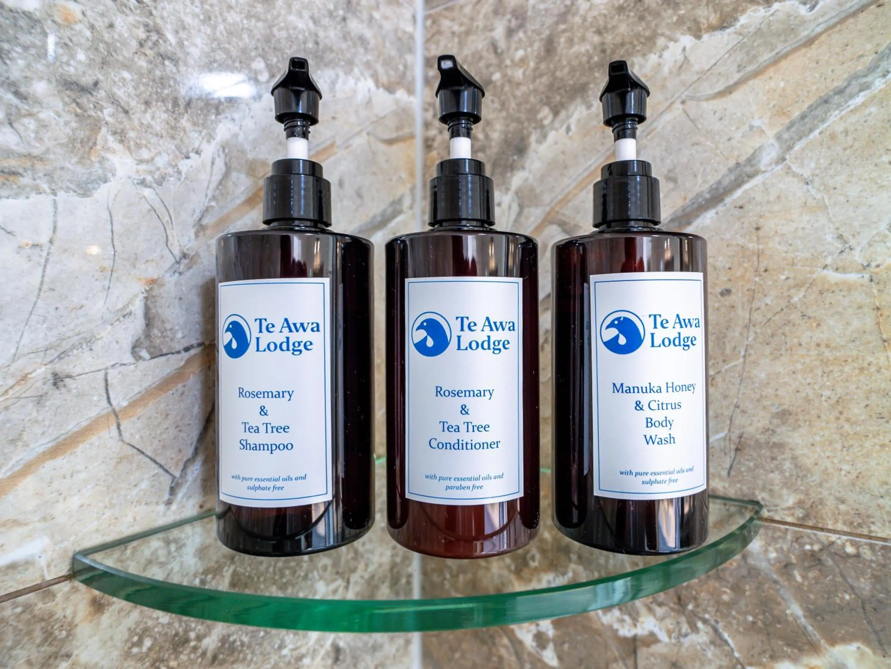 Shower in Te Awa Lodge