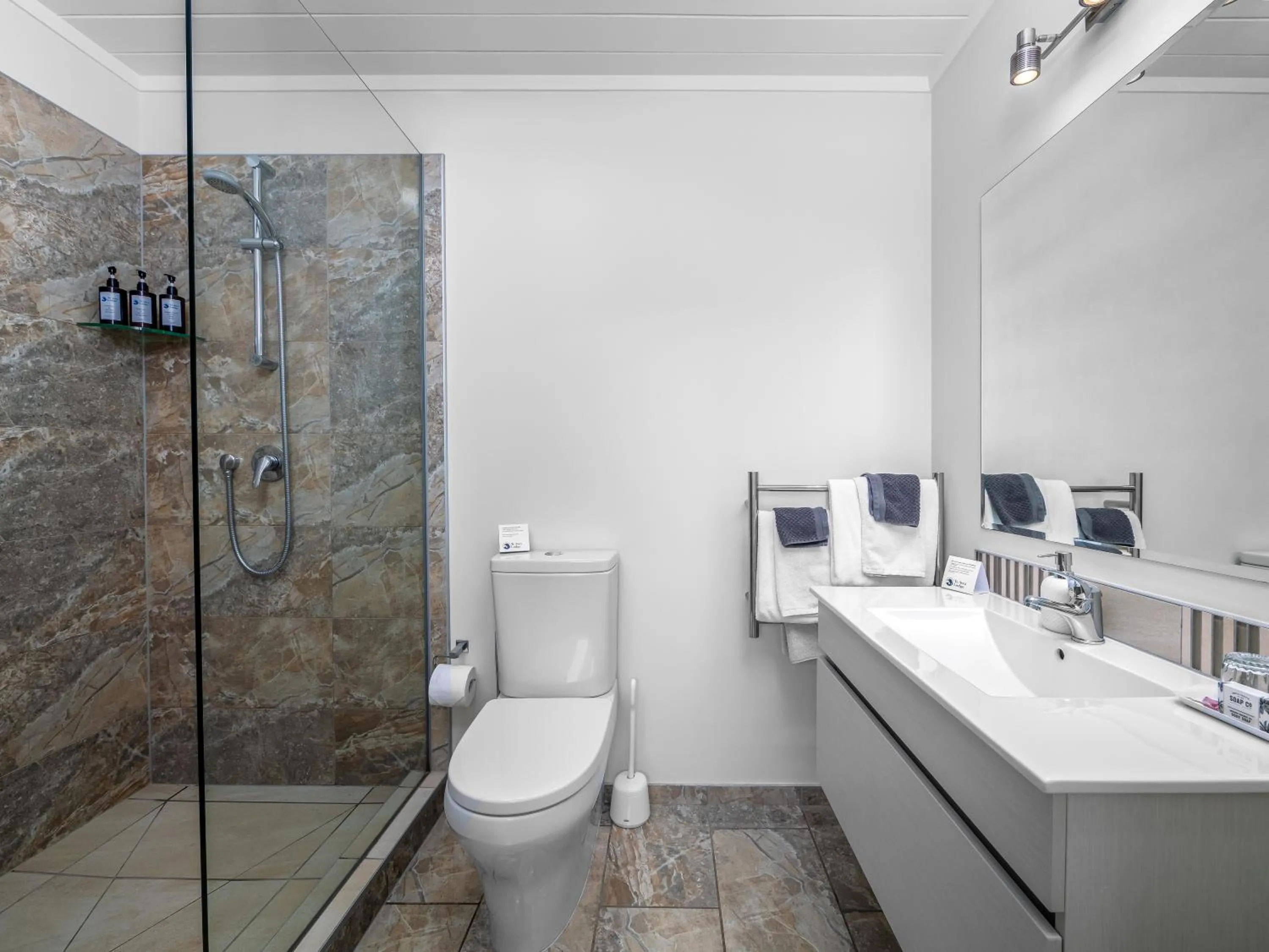 Shower in Te Awa Lodge