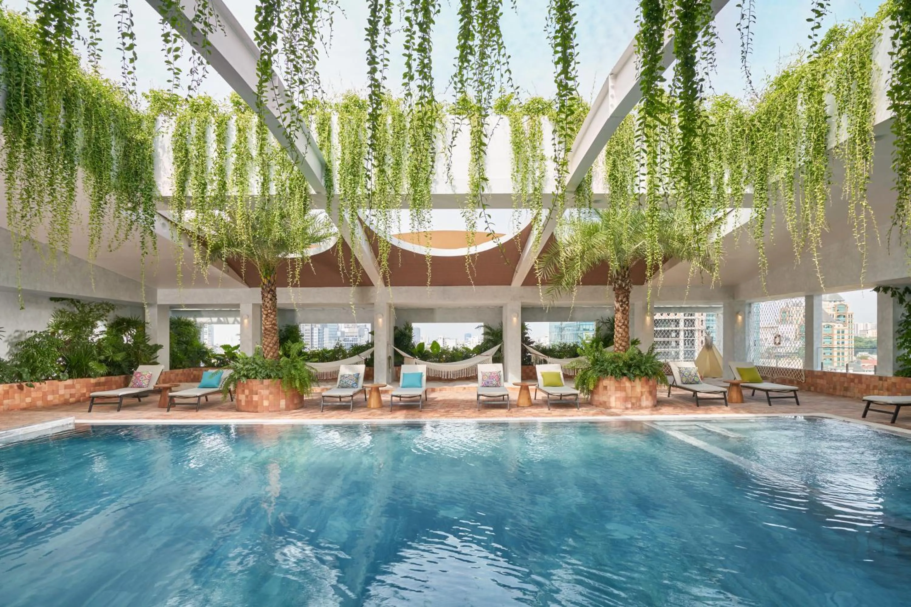 Swimming pool in Silverland Mây Hotel