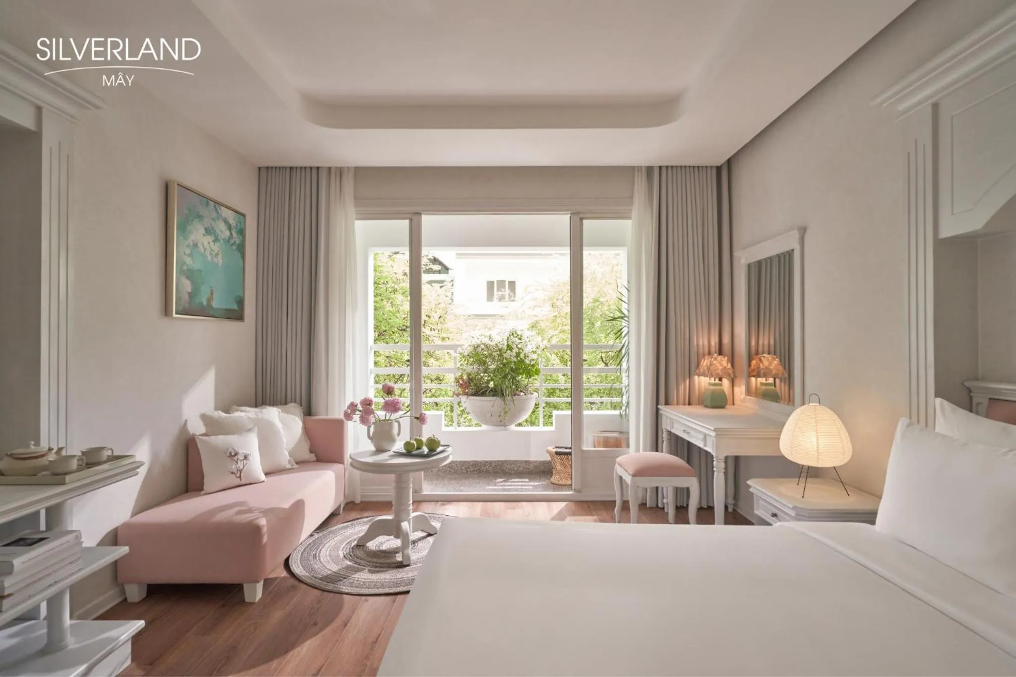 Seating area, Bed in Silverland Mây Hotel