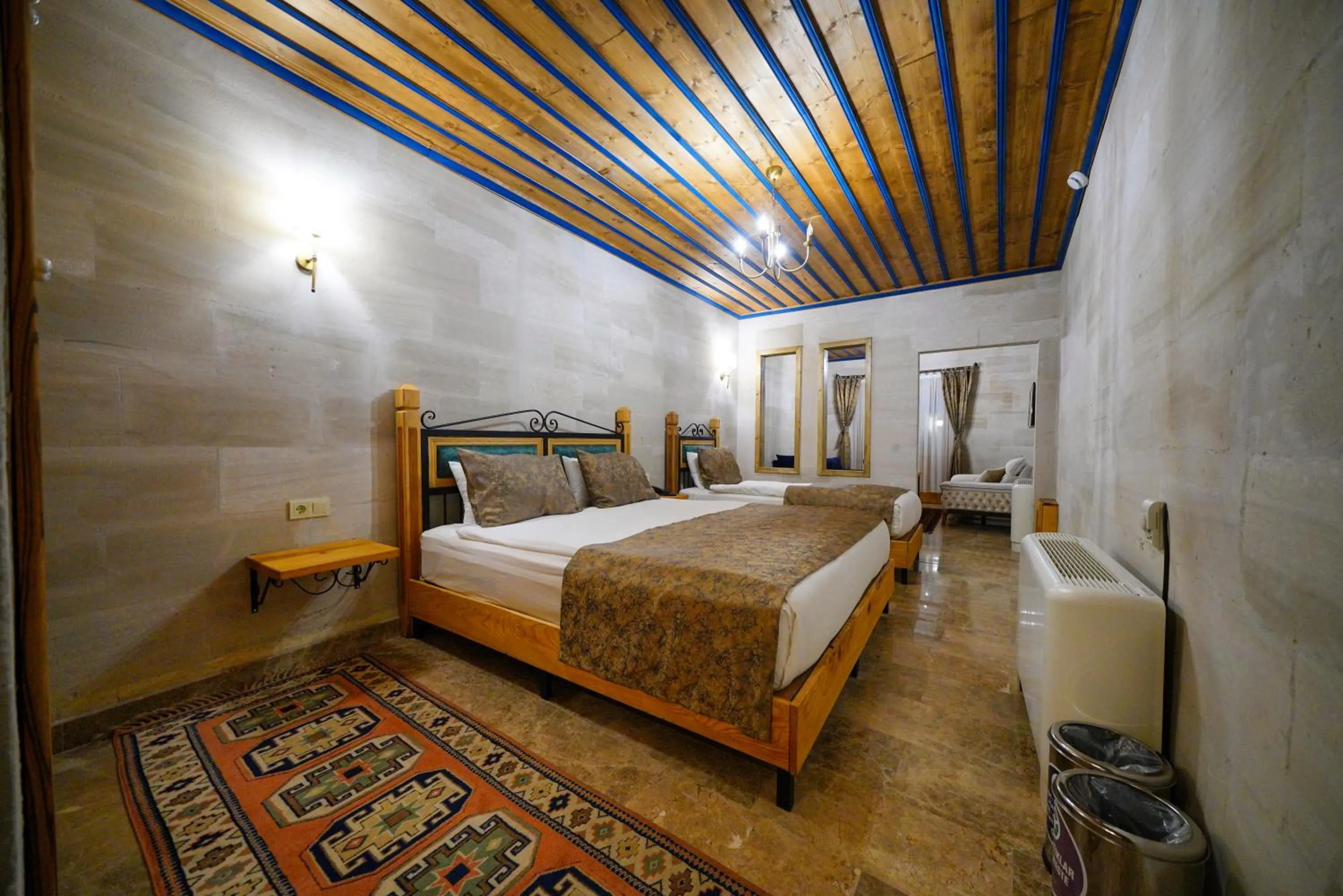 Bed in Cave Hotel Saksagan