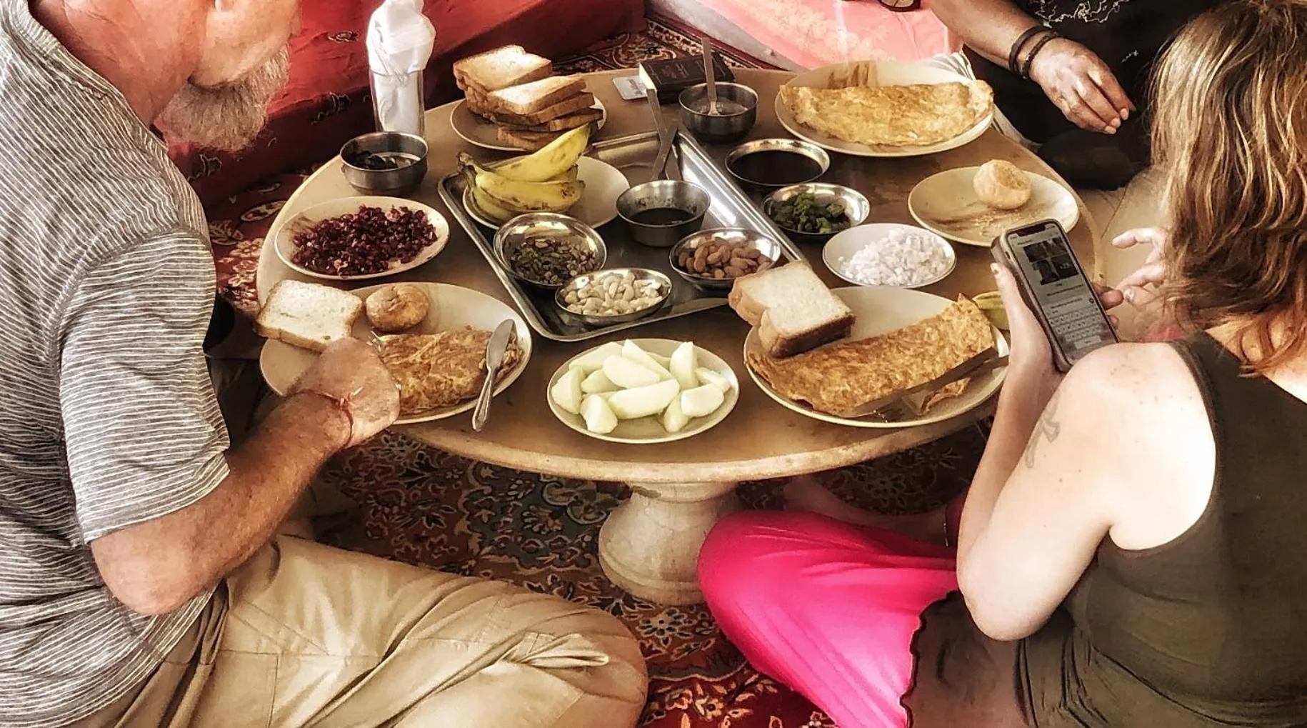 Continental breakfast in Desert Haveli Guest House