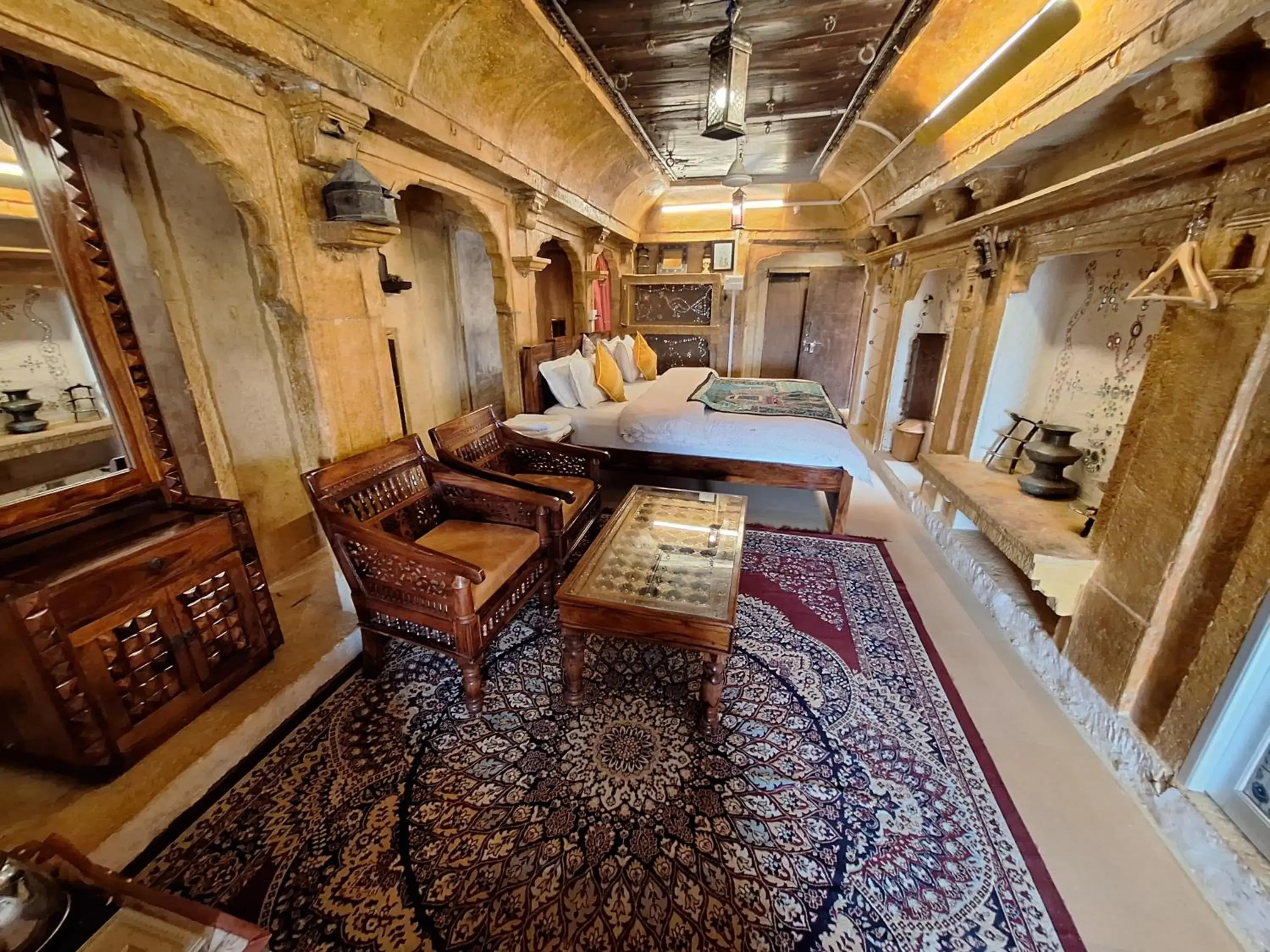 Bed in Desert Haveli Guest House Bed in Desert Haveli Guest House