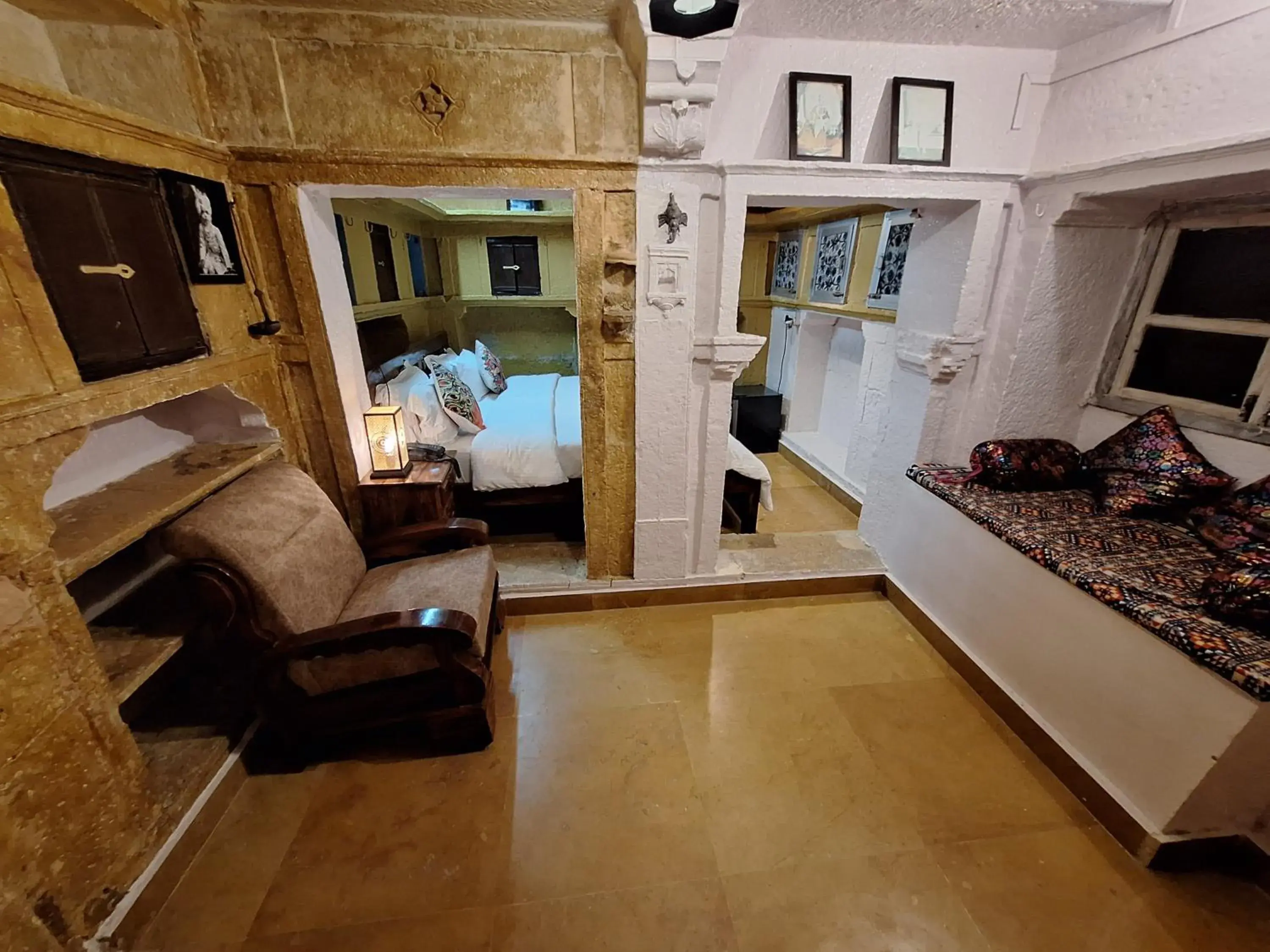 Bed in Desert Haveli Guest House Bed in Desert Haveli Guest House