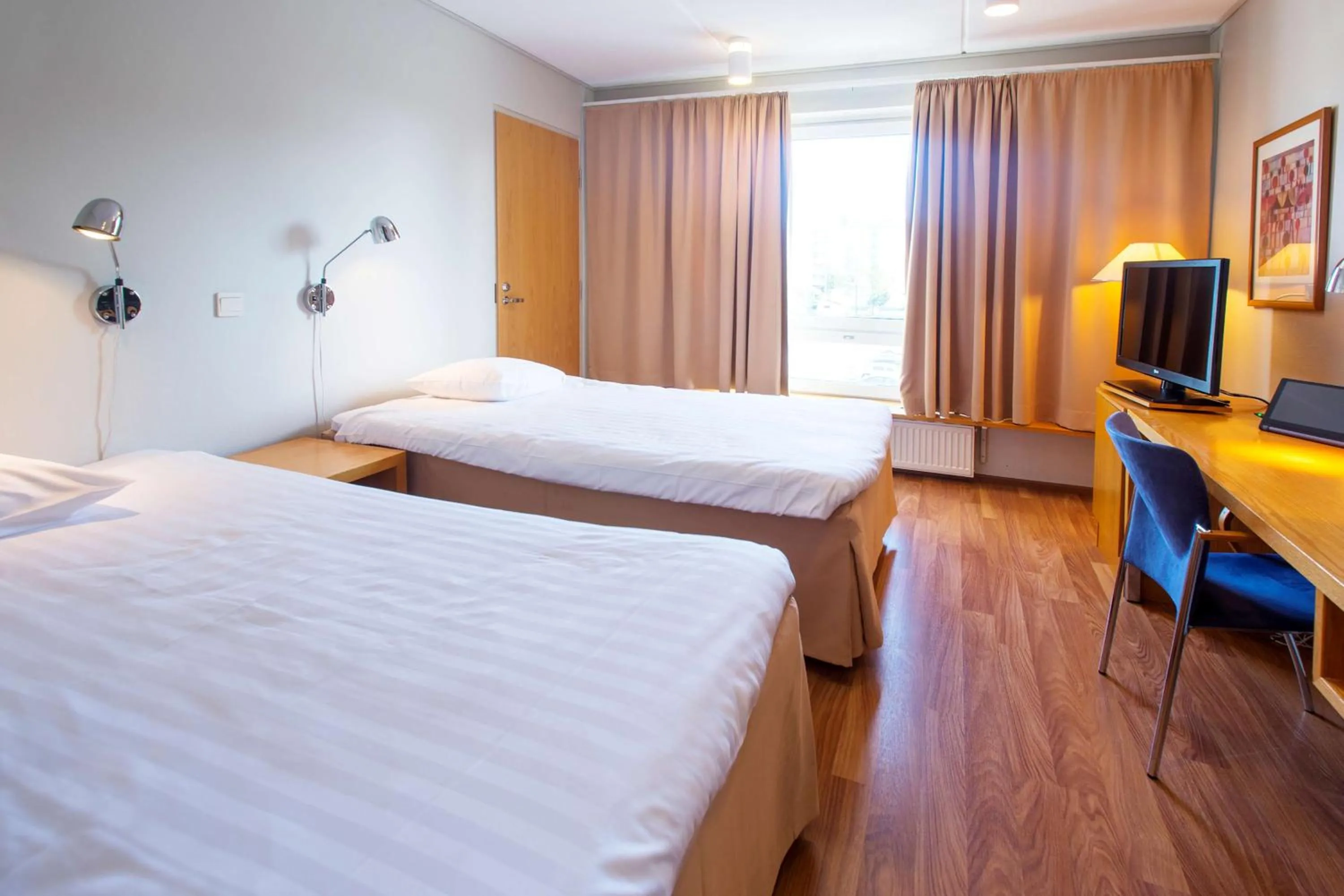 Bedroom, Bed in Scandic Kemi