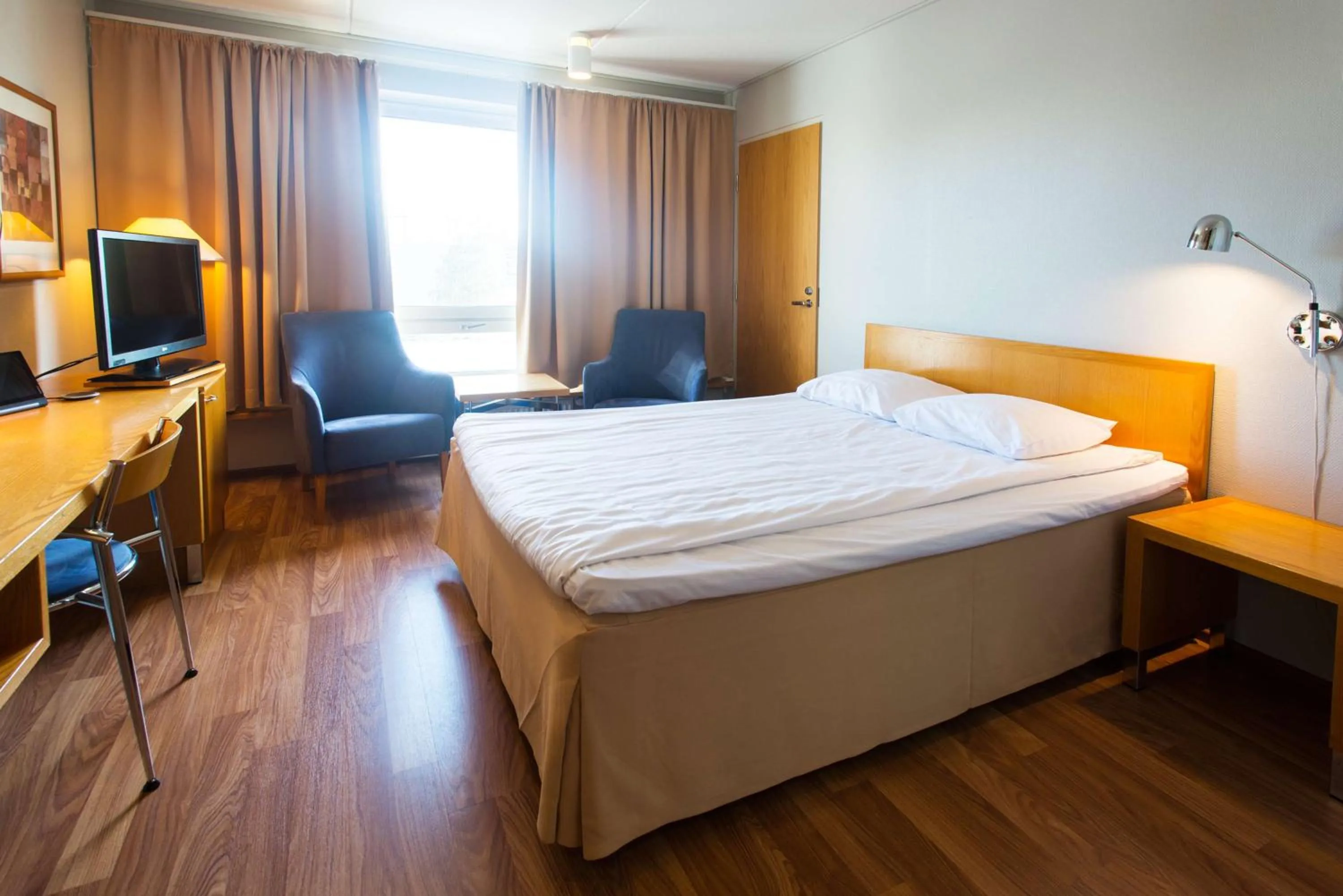 Bedroom, Bed in Scandic Kemi