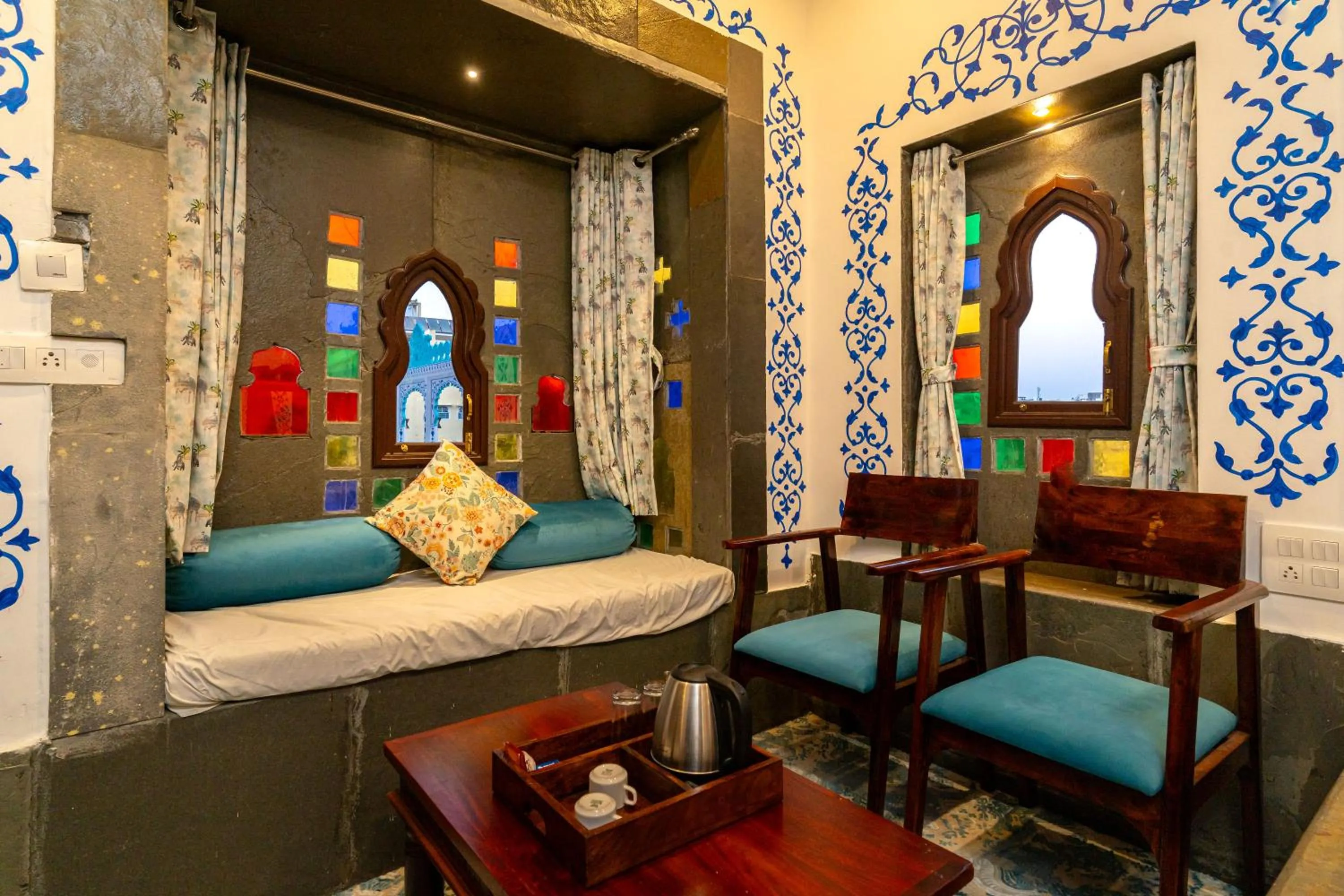 Seating area, Bed in Storica Stays Panorama Haveli Udaipur