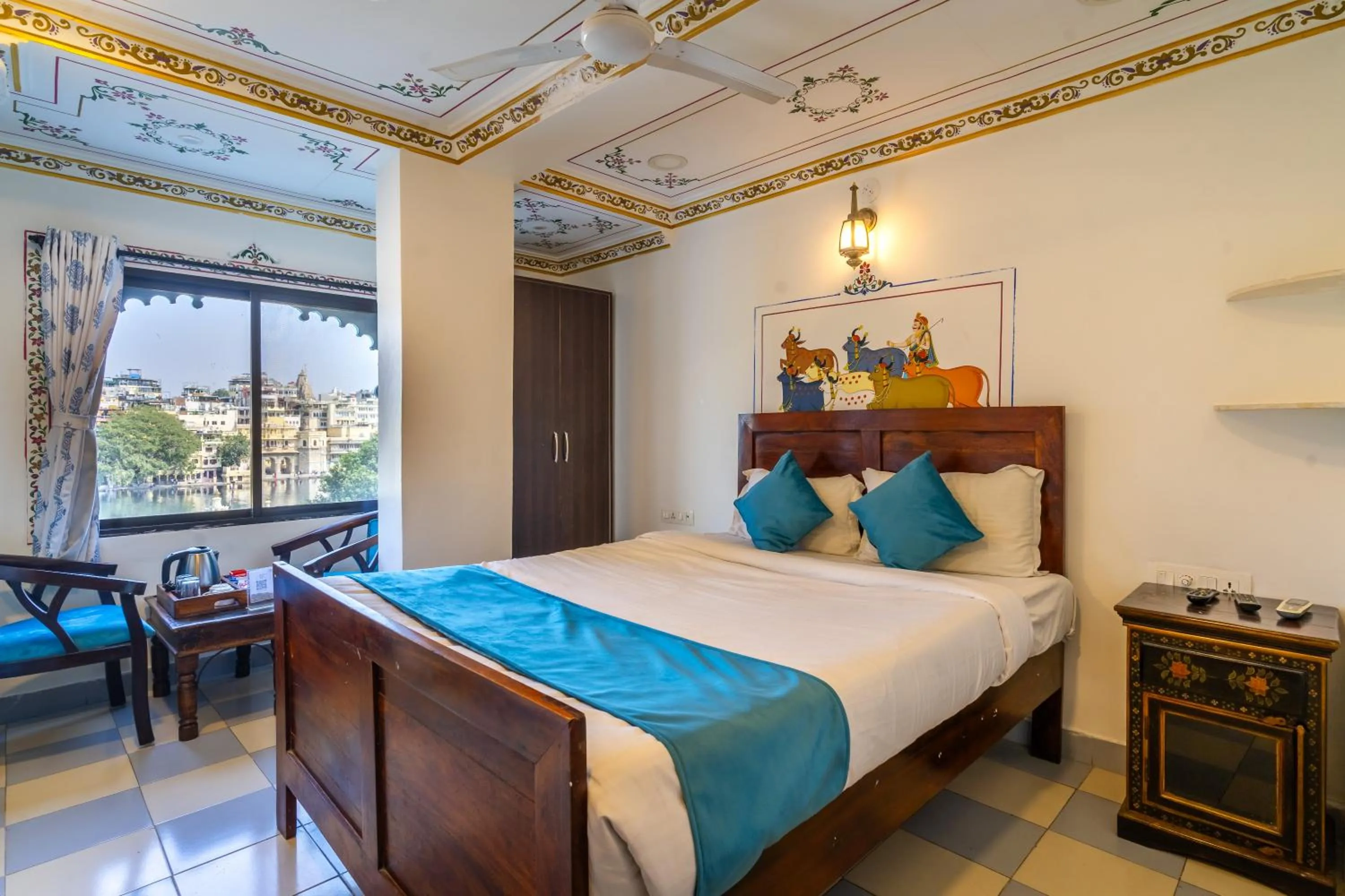 Bed in Storica Stays Panorama Haveli Udaipur