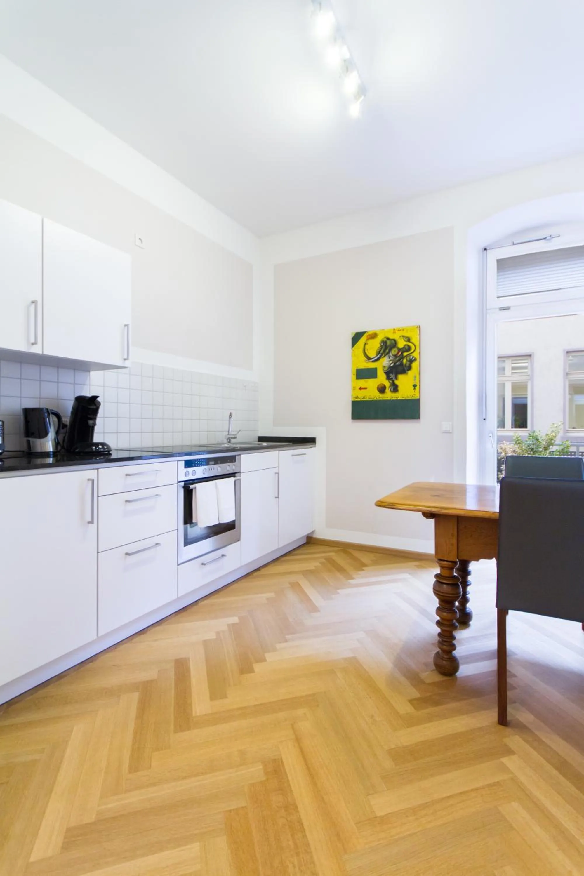 Kitchen or kitchenette in Qube Hotel Bergheim