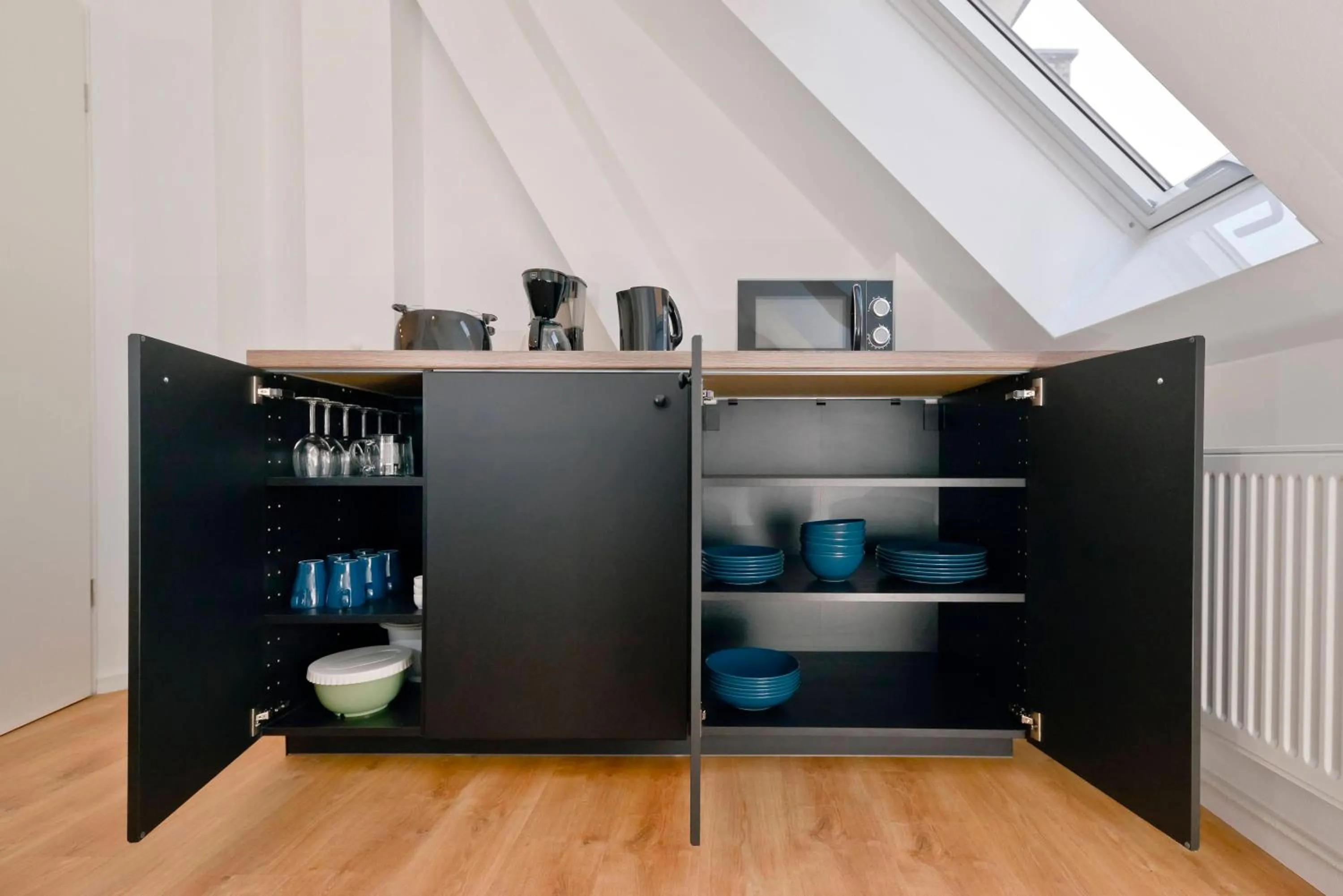 Kitchen or kitchenette in Old Town Hotel