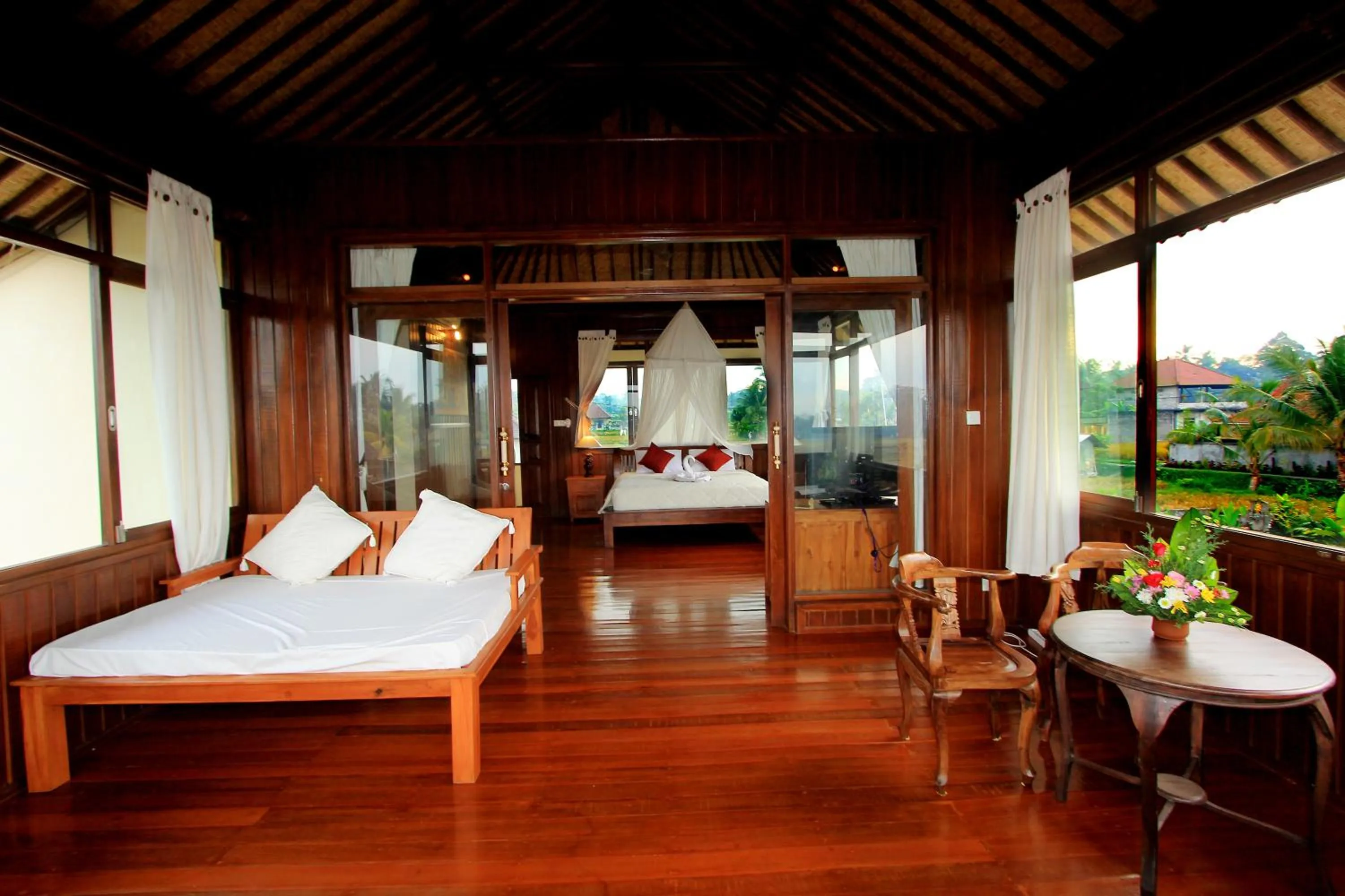 Balcony/Terrace, Bed in Pondok Naya Ubud