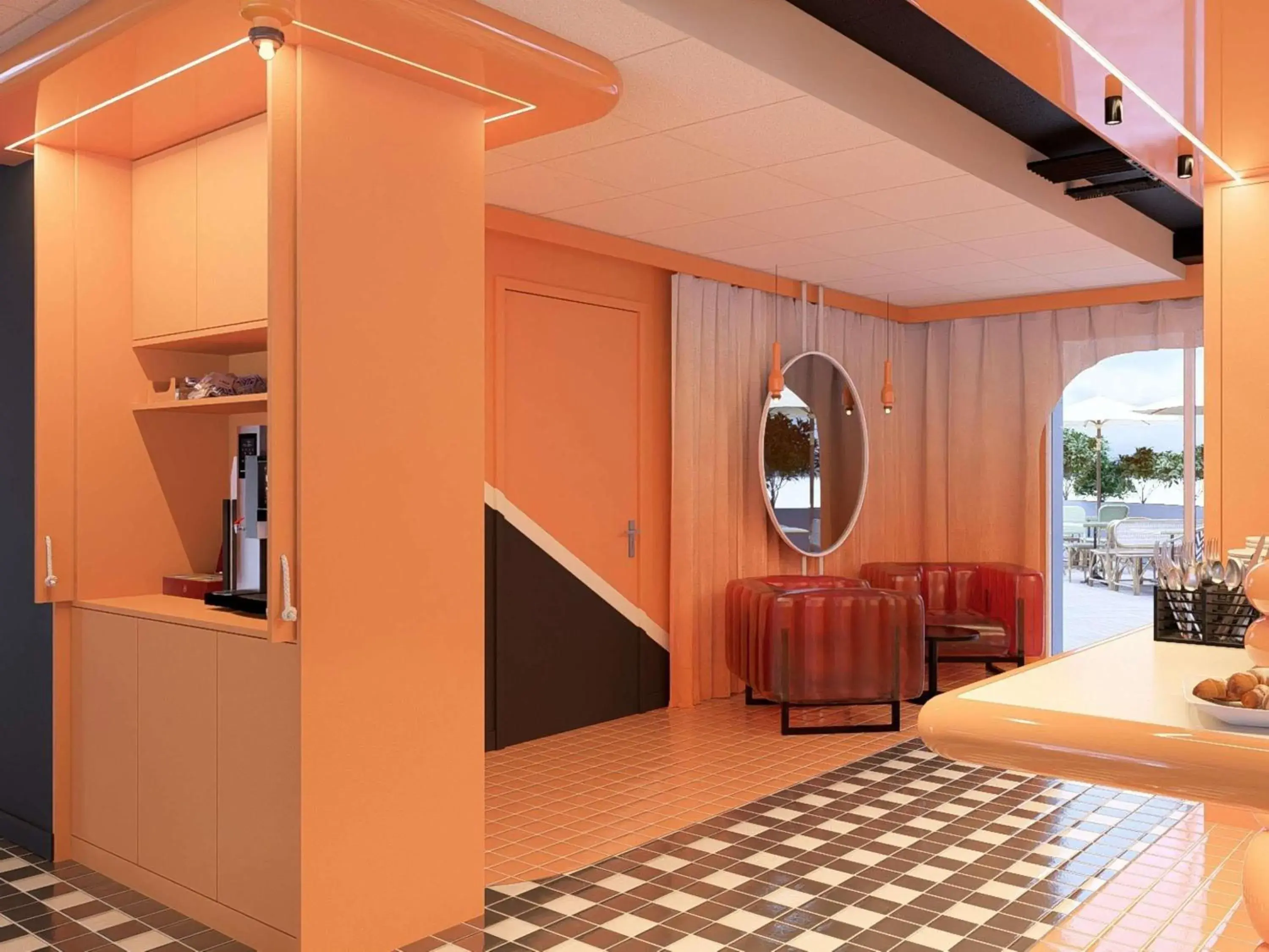 Lounge or bar in ibis Styles La Rochelle Centre les Minimes Lounge or bar in ibis Styles La Rochelle Centre les Minimes