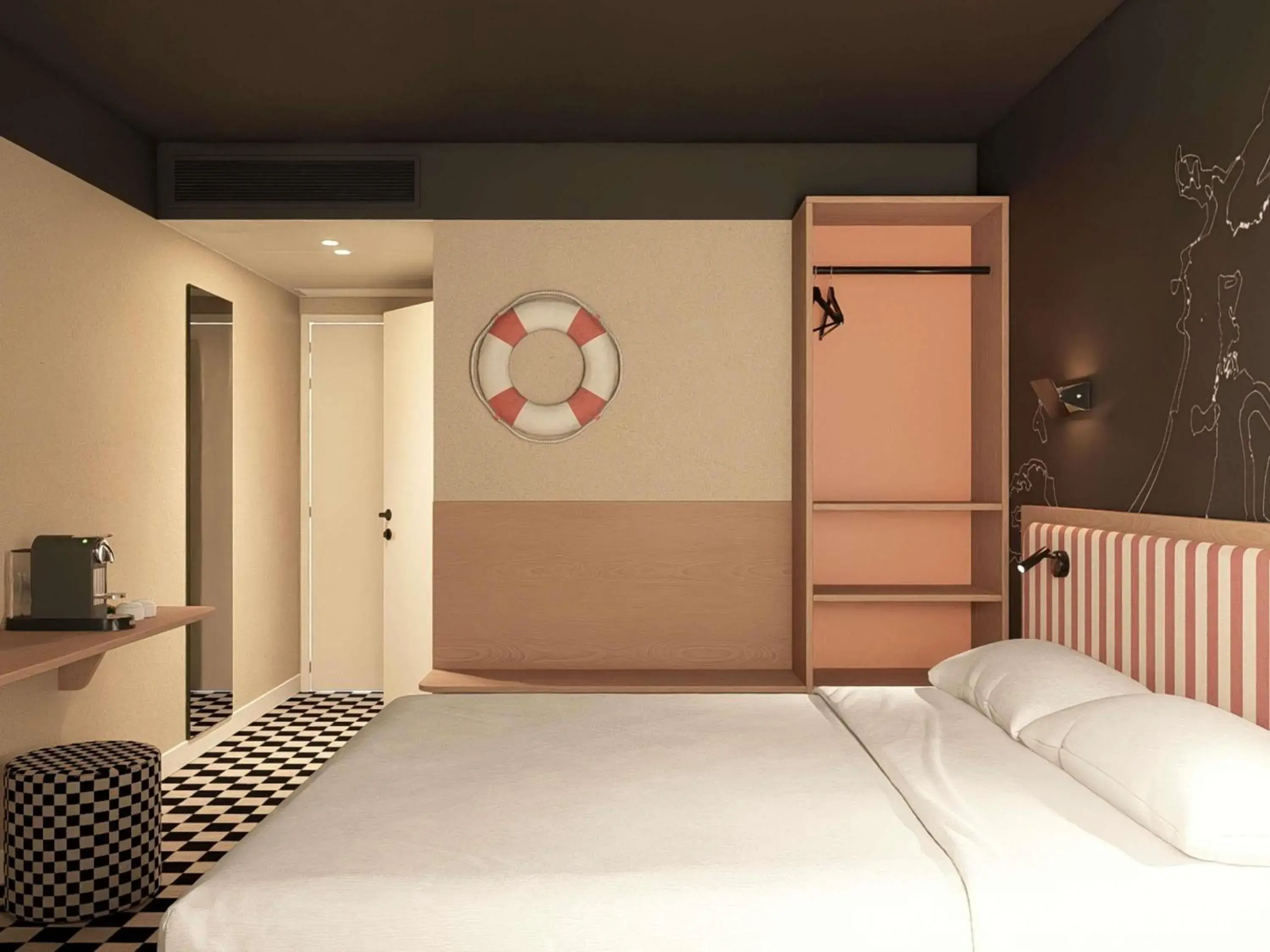 Bedroom, Bed in ibis Styles La Rochelle Centre les Minimes Bedroom, Bed in ibis Styles La Rochelle Centre les Minimes