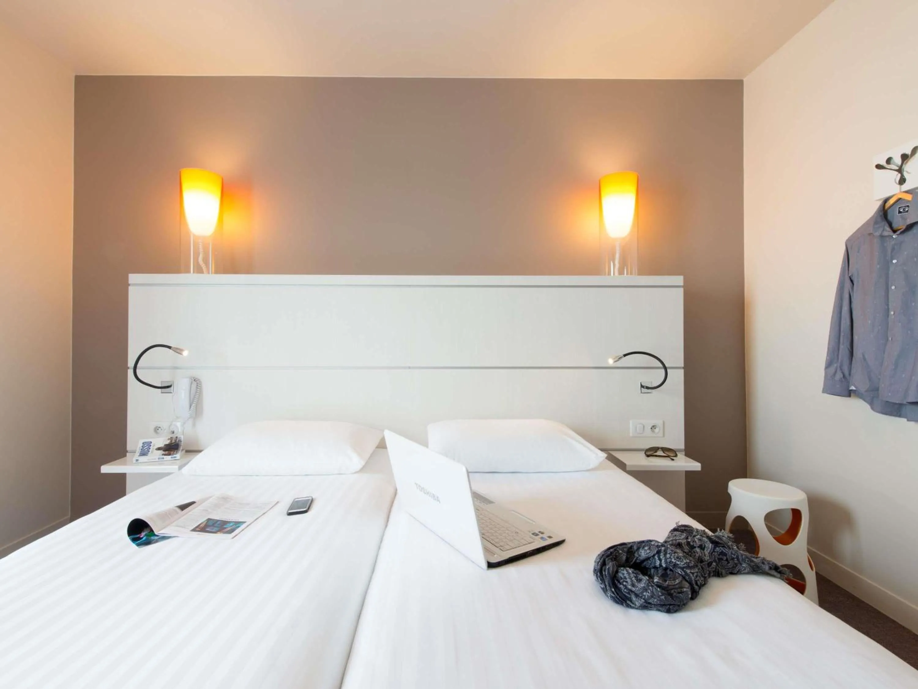 Bedroom, Bed in Hôtel Confort La Rochelle Centre les Minimes