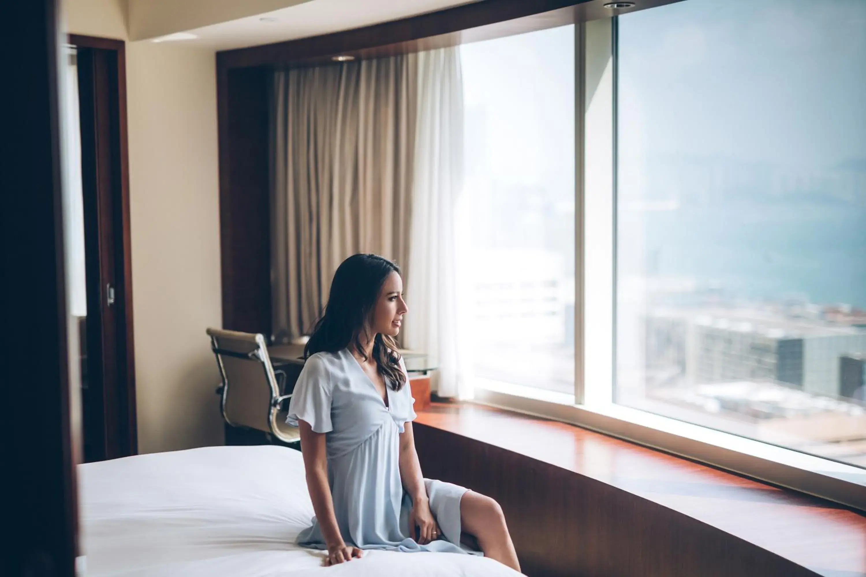 City view, Bed in Hyatt Regency Hong Kong Tsim Sha Tsui City view, Bed in Hyatt Regency Hong Kong Tsim Sha Tsui