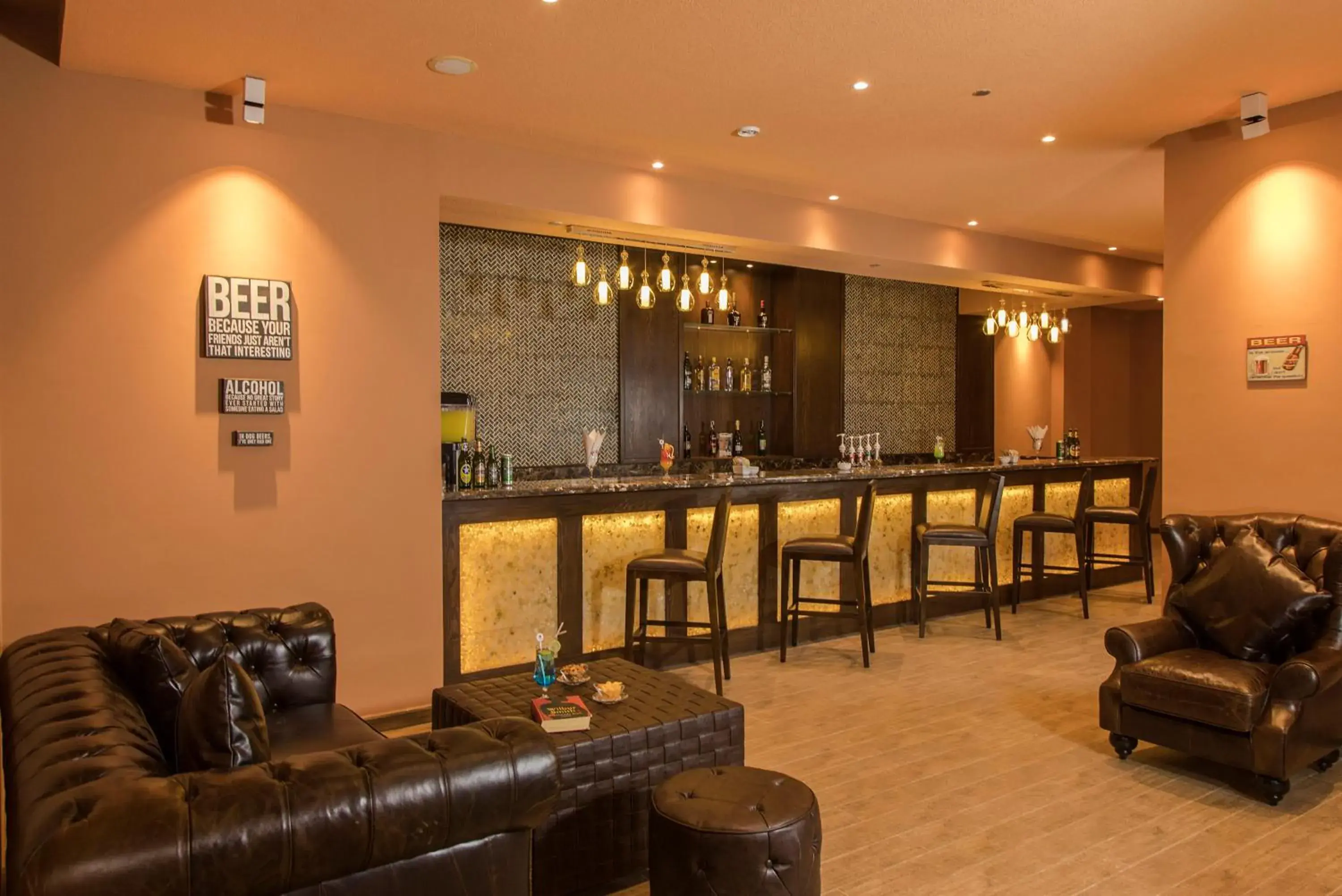 Lounge or bar, Lobby/Reception in Naama Waves Hotel