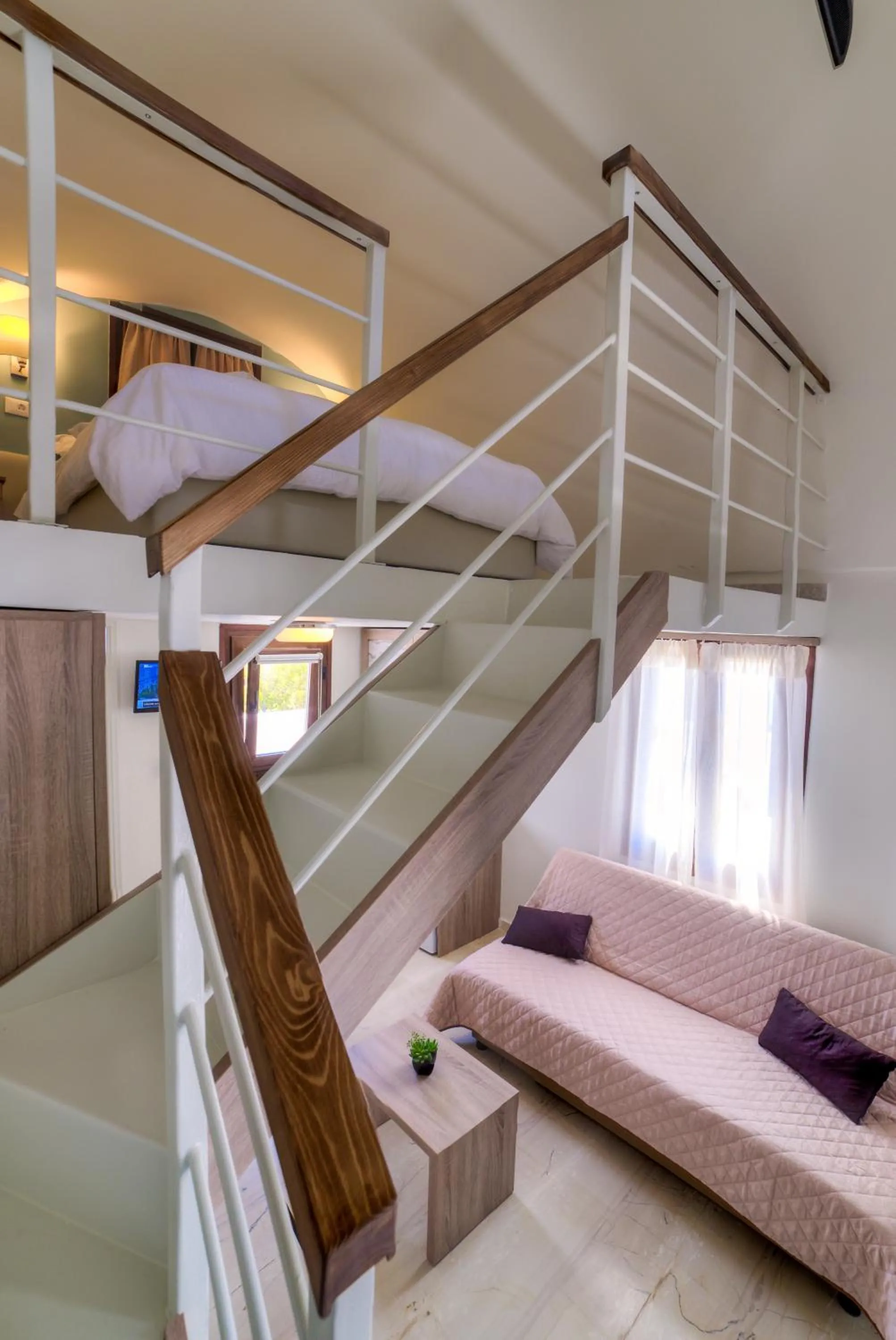 Living room, Bed in Ifestos Villa