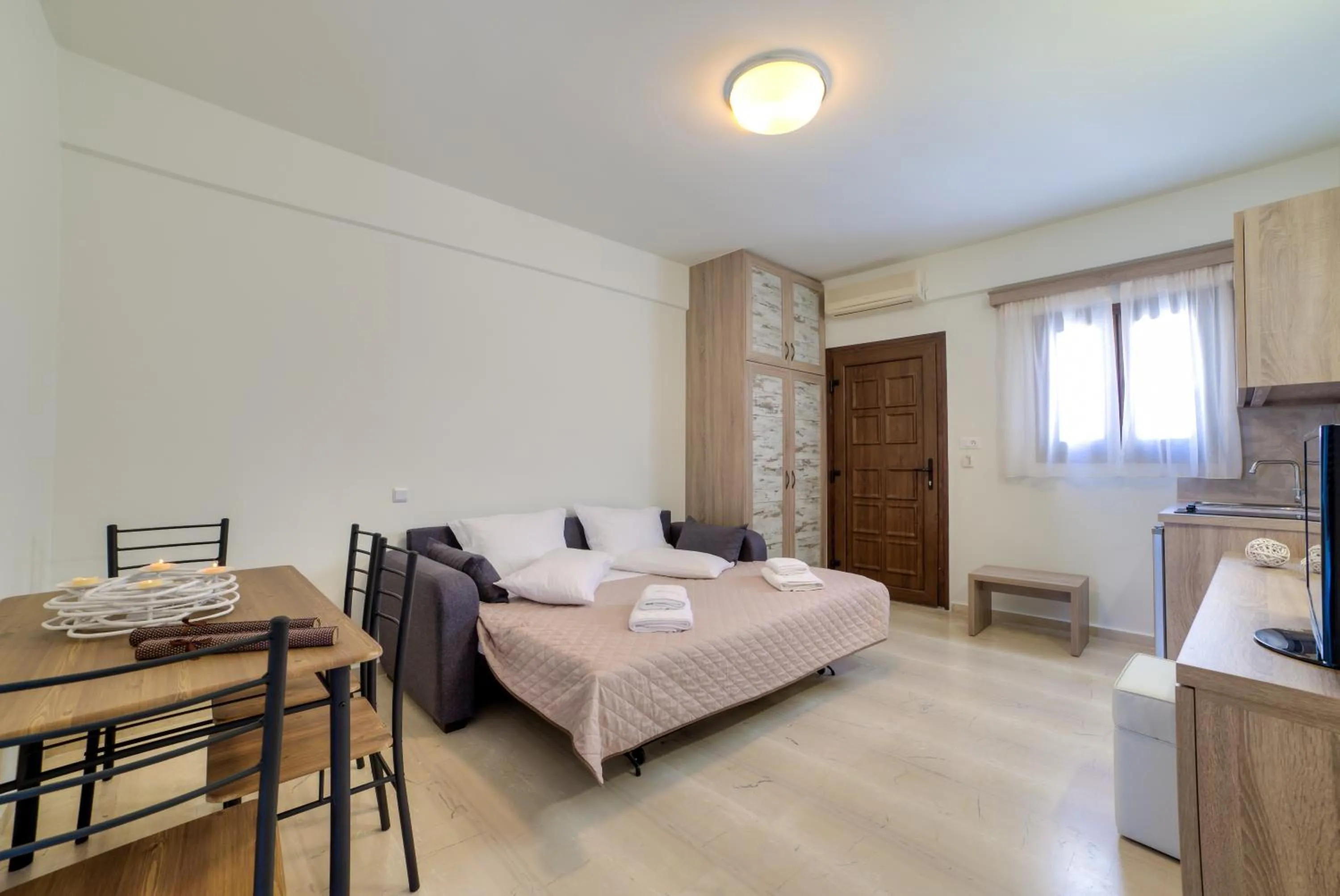 Living room, Bed in Ifestos Villa