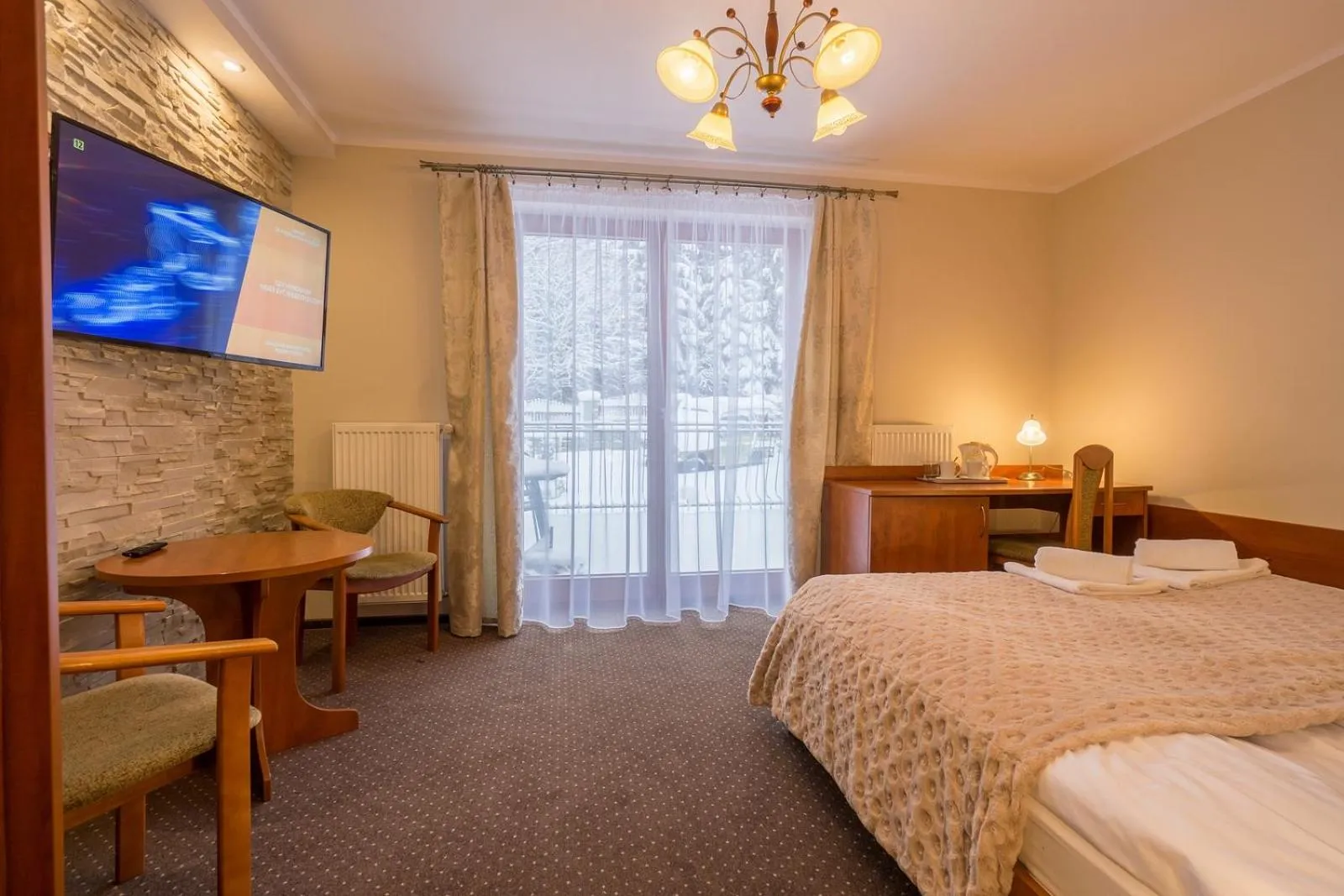 Bed in Hotel Diament