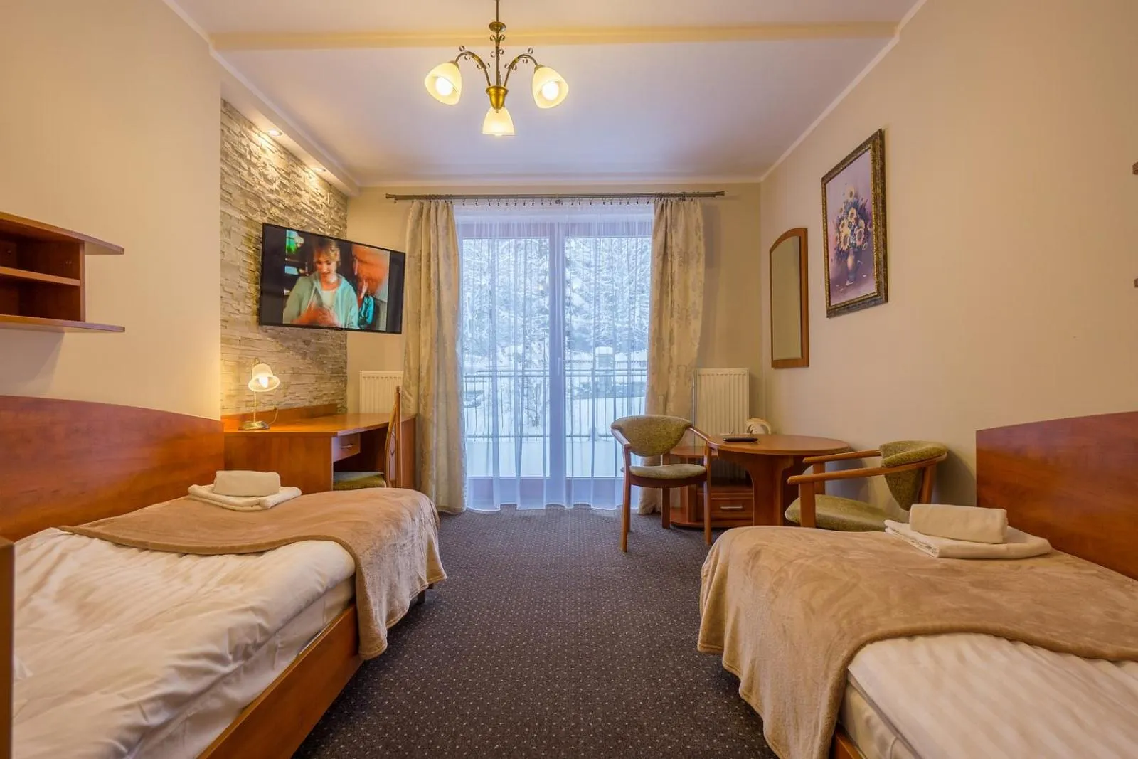 Bed in Hotel Diament