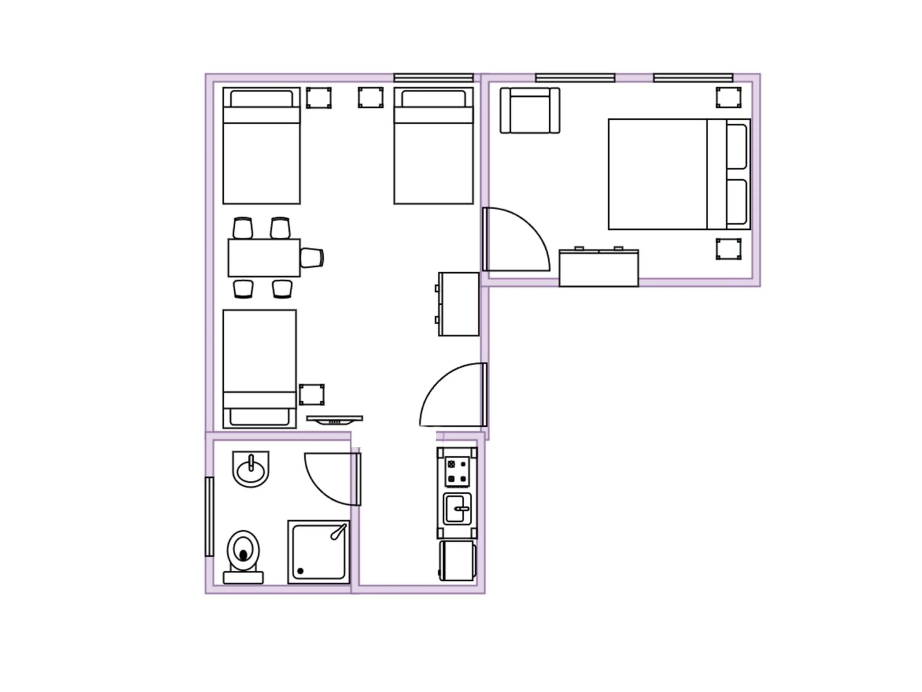Floor plan in Apartmány Bramborka