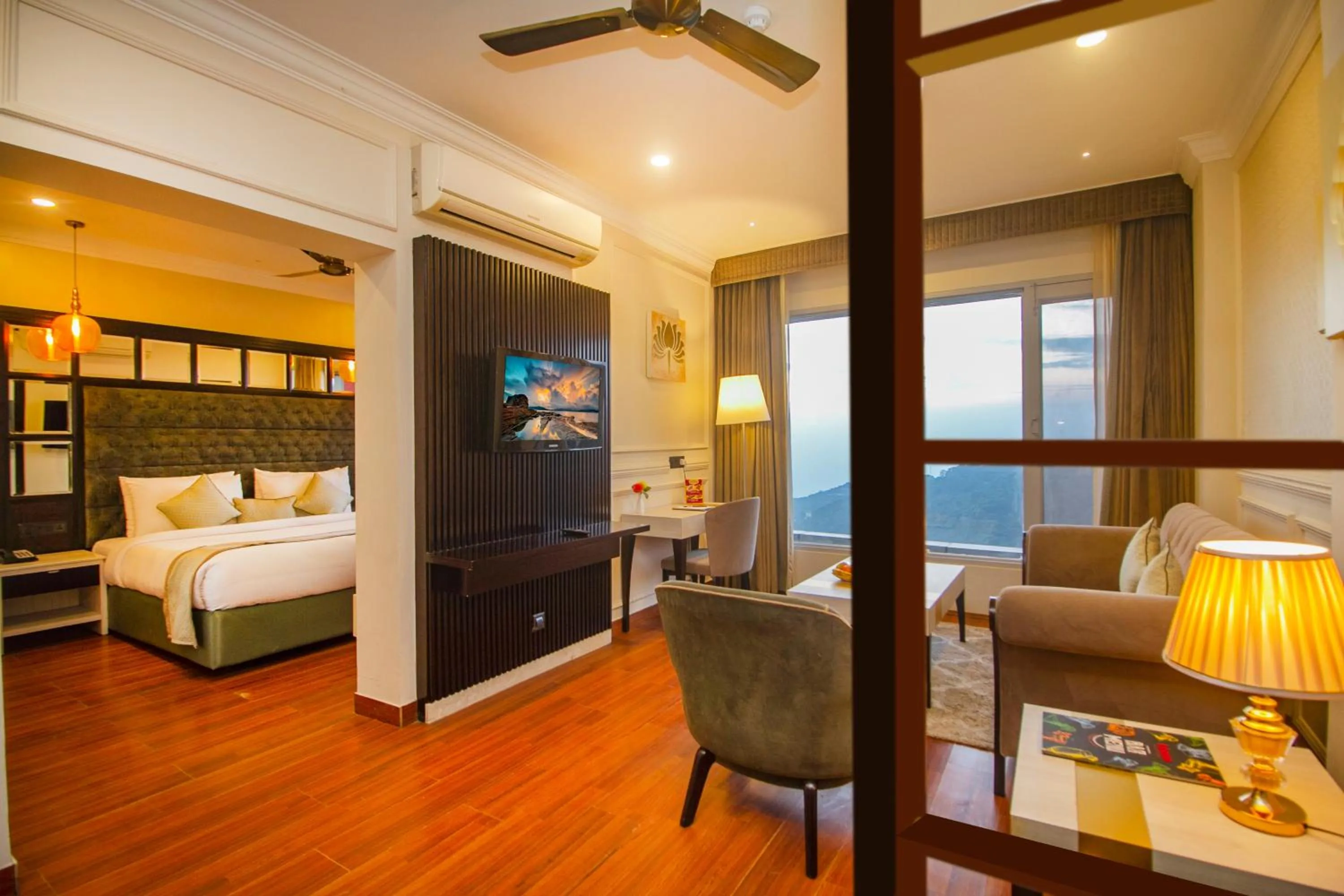 View (from property/room), Bed in Amritara Surya - A Luxury Spa Retreat