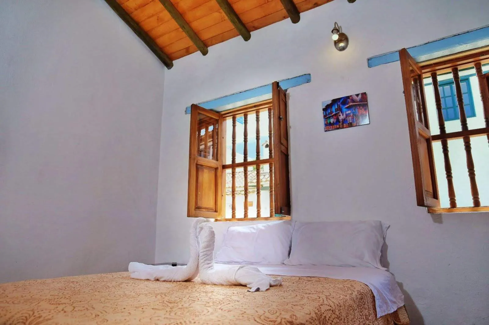 Bed in Hotel Villa Paz