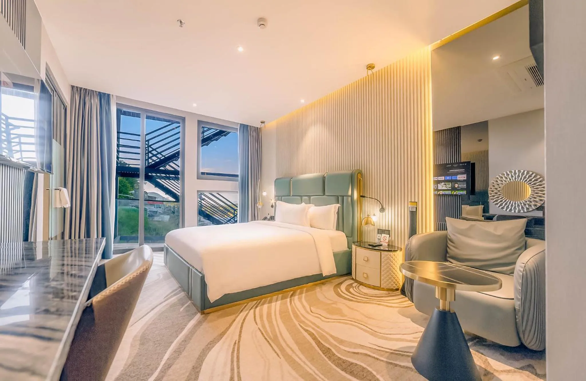 Bedroom, Bed in New Century Dalat Hotel