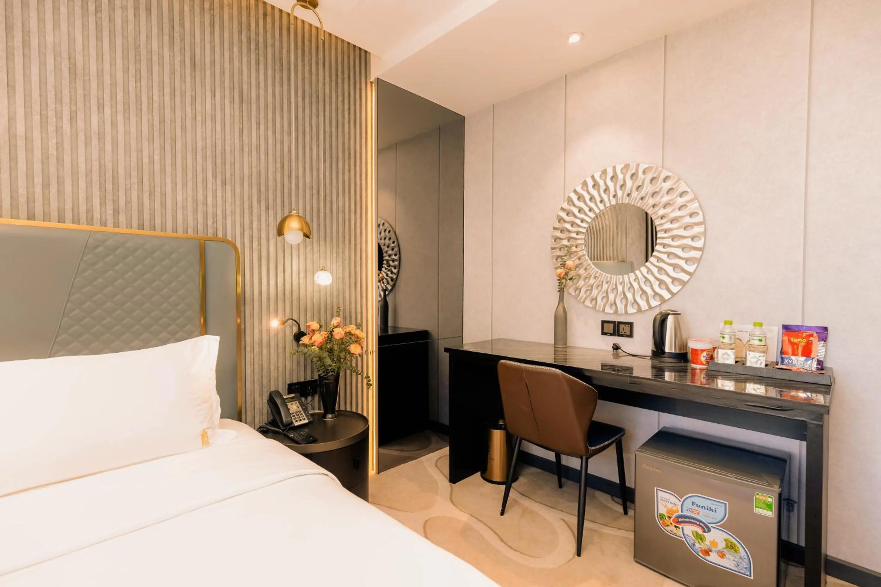 Bedroom, Bed in New Century Dalat Hotel