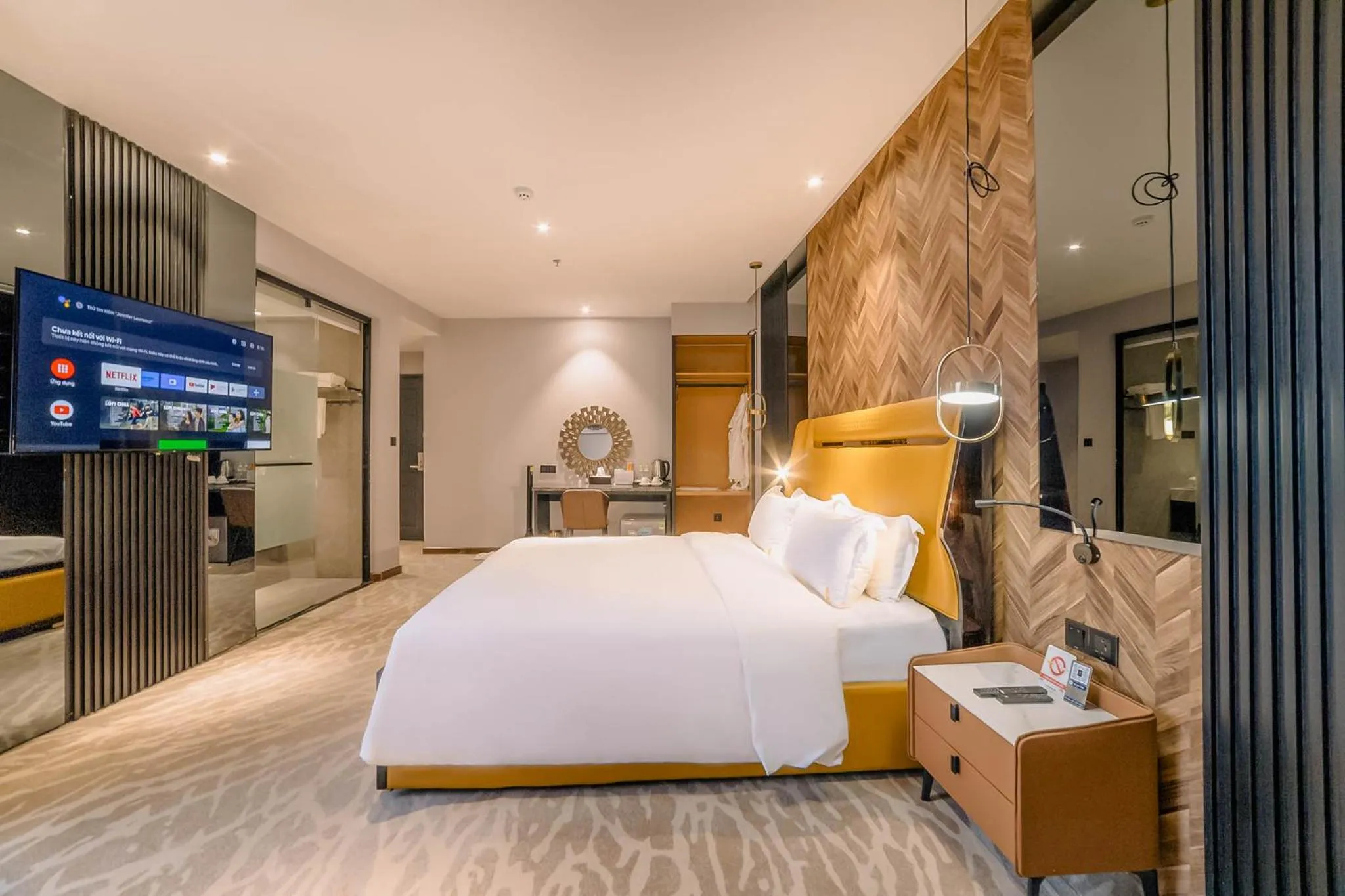 Bedroom, Bed in New Century Dalat Hotel