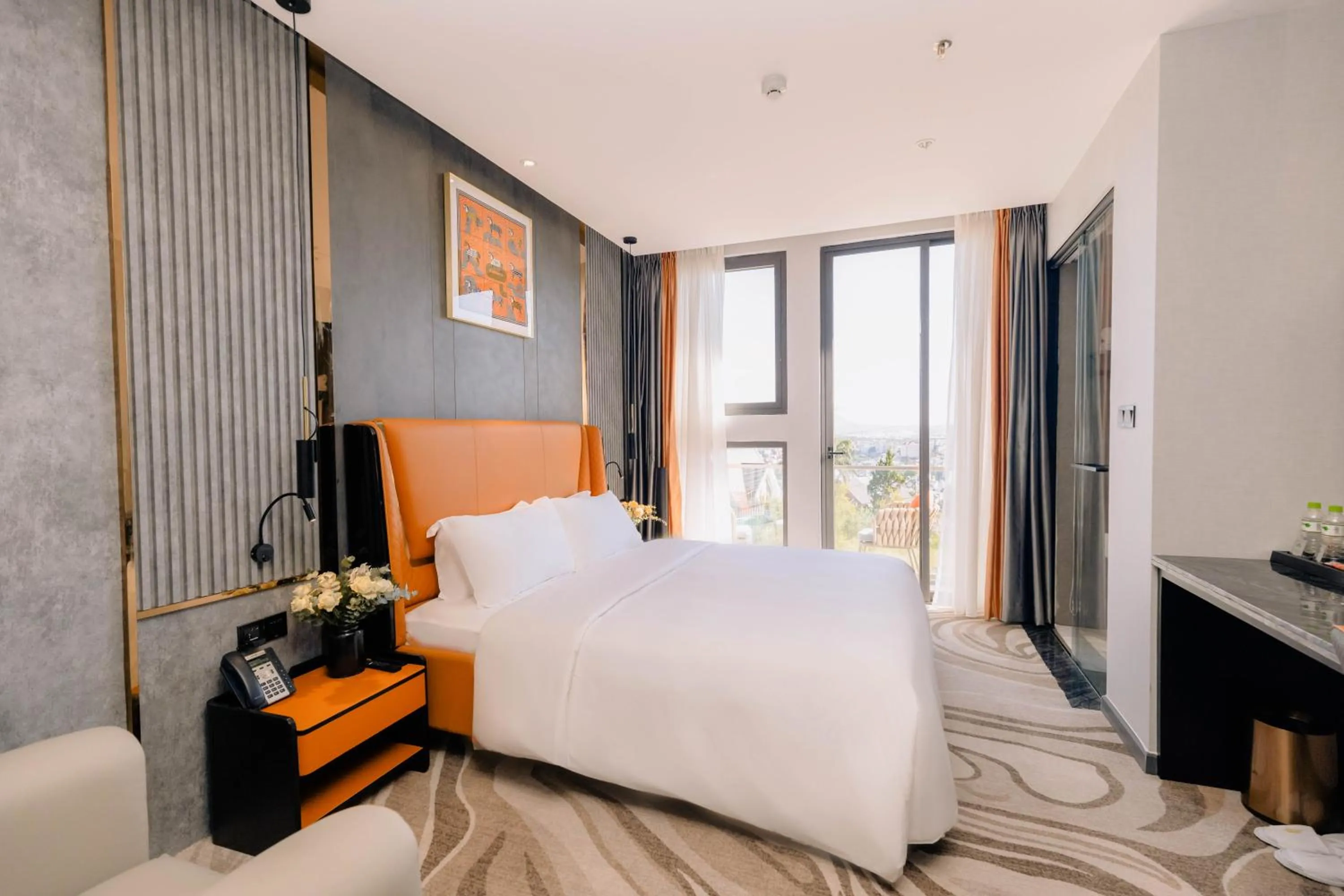 Bedroom, Bed in New Century Dalat Hotel