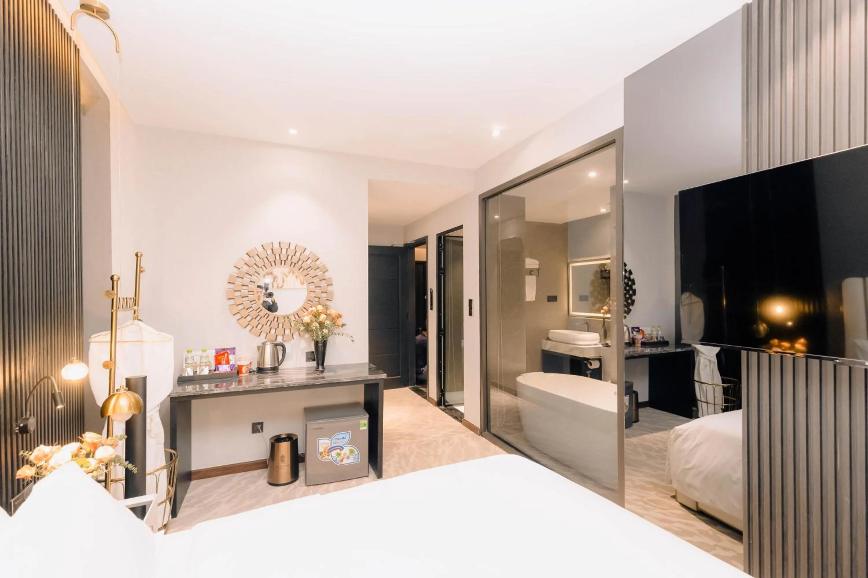 Bedroom, Bed in New Century Dalat Hotel