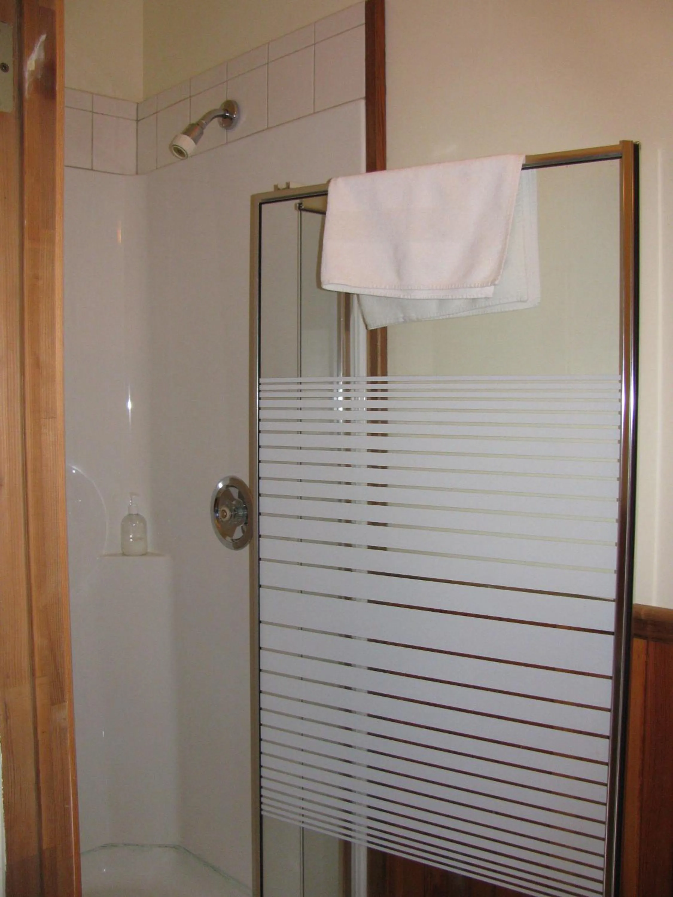 Shower in Sasquatch Crossing Eco Lodge B&B