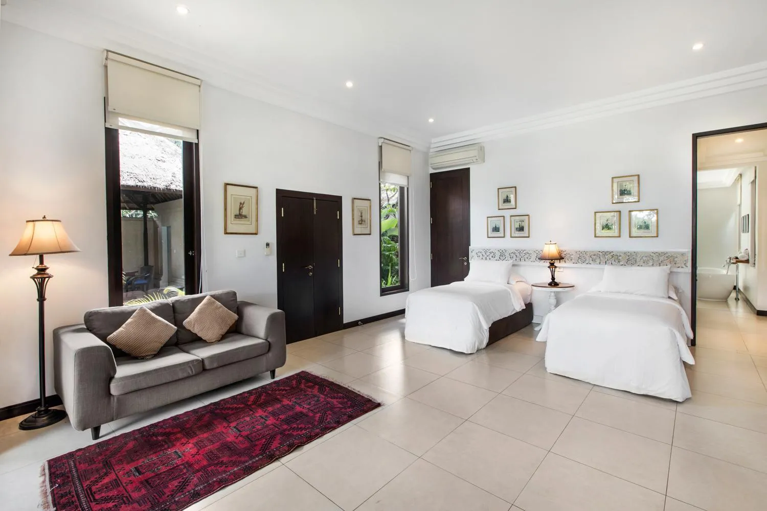 Bed in Villa Pantai Karang