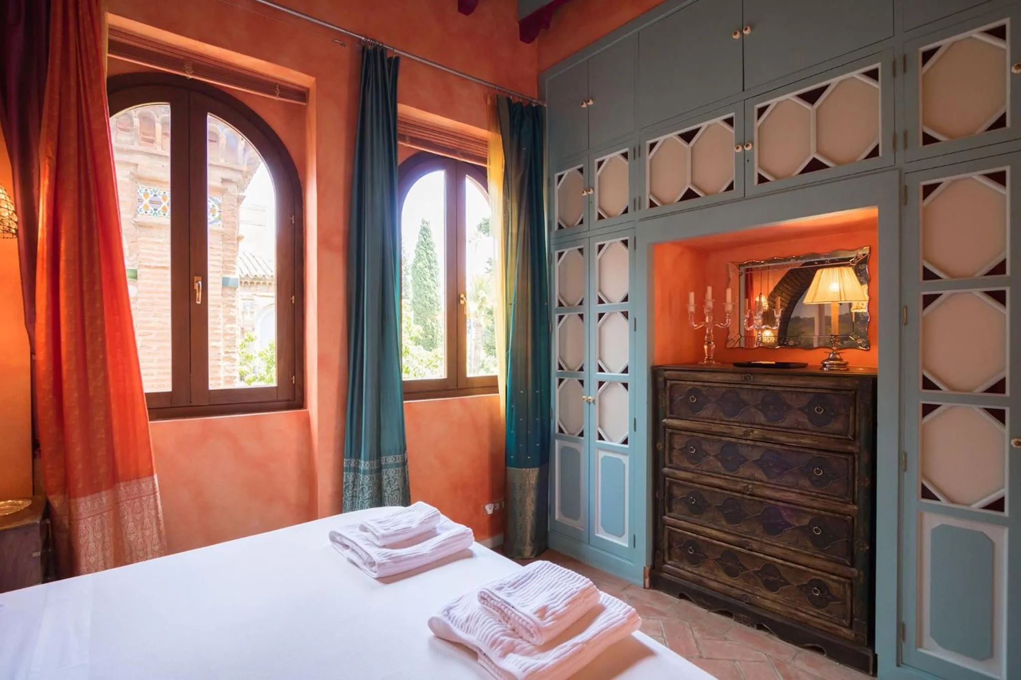 Bedroom, Bed in Oriental Apartment Gardens Views 2 pax