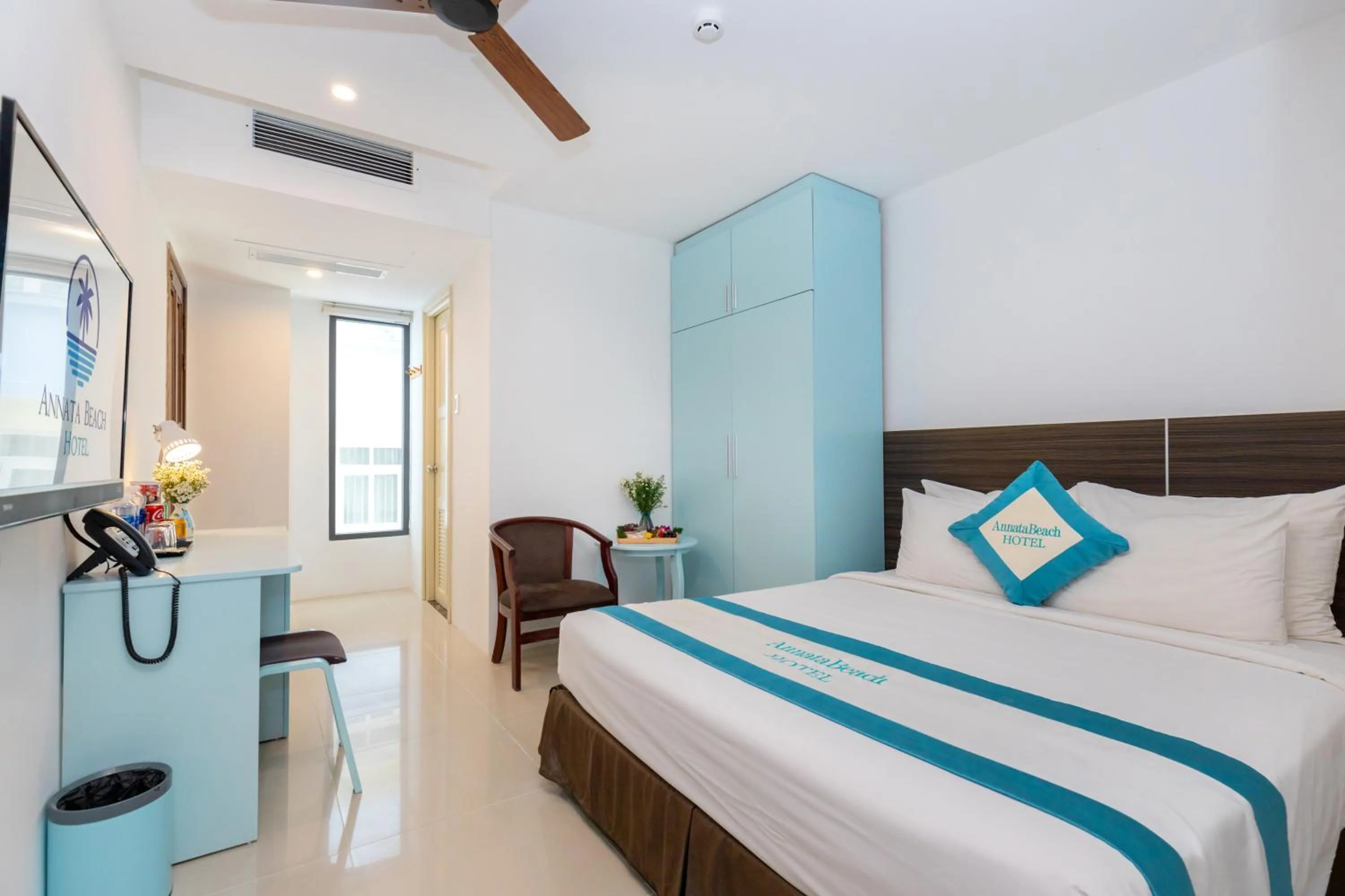 Bed in Annata Beach Hotel