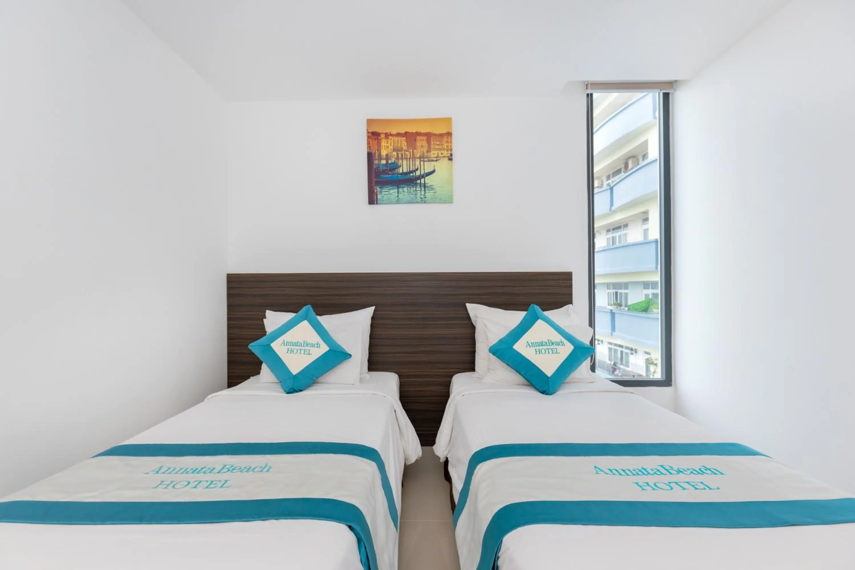Bed in Annata Beach Hotel