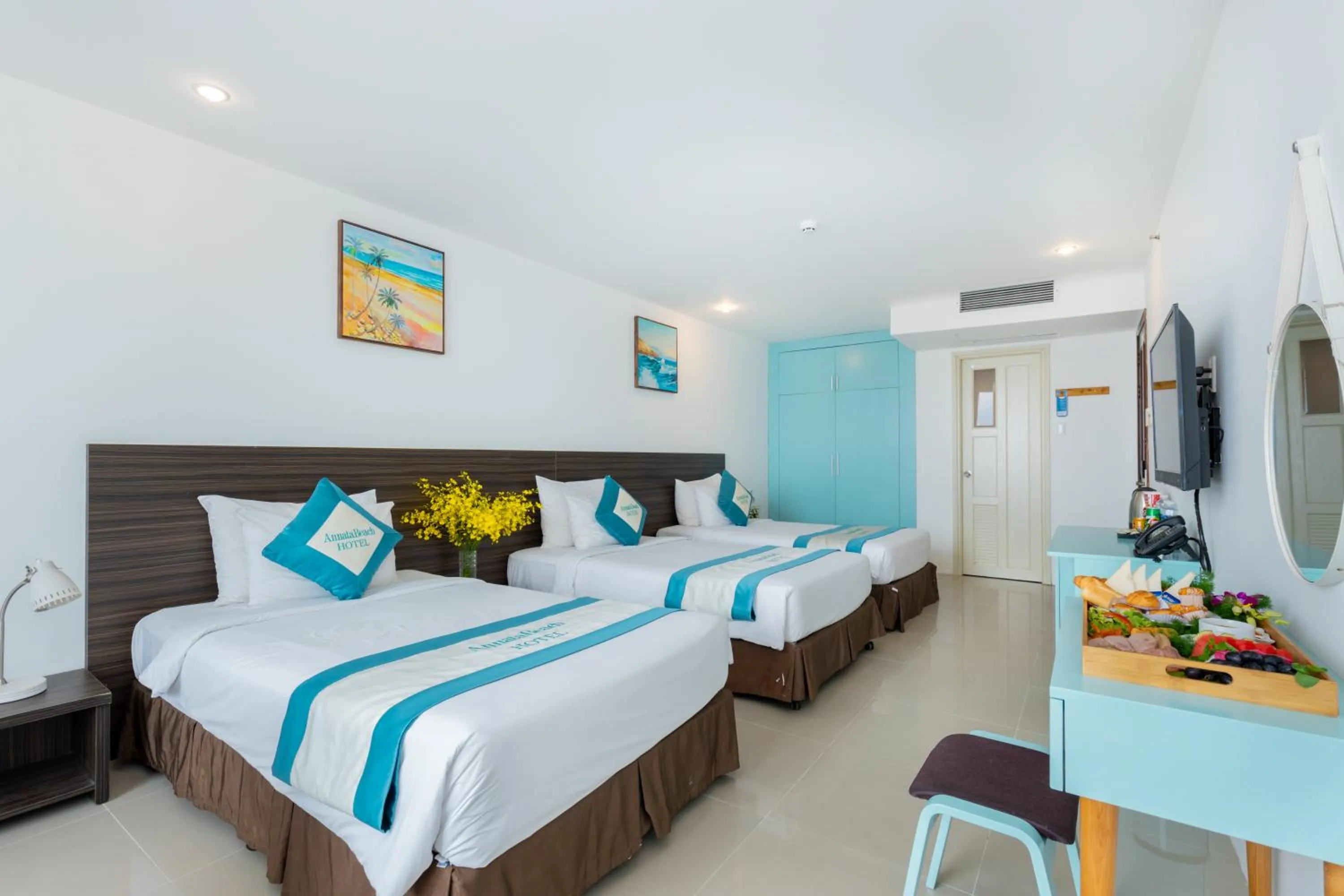 Bed in Annata Beach Hotel