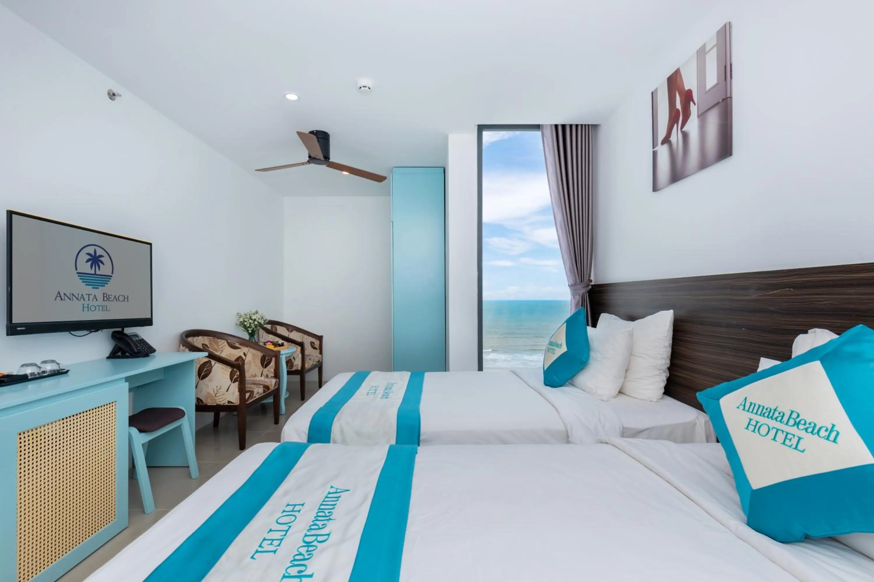Bed in Annata Beach Hotel
