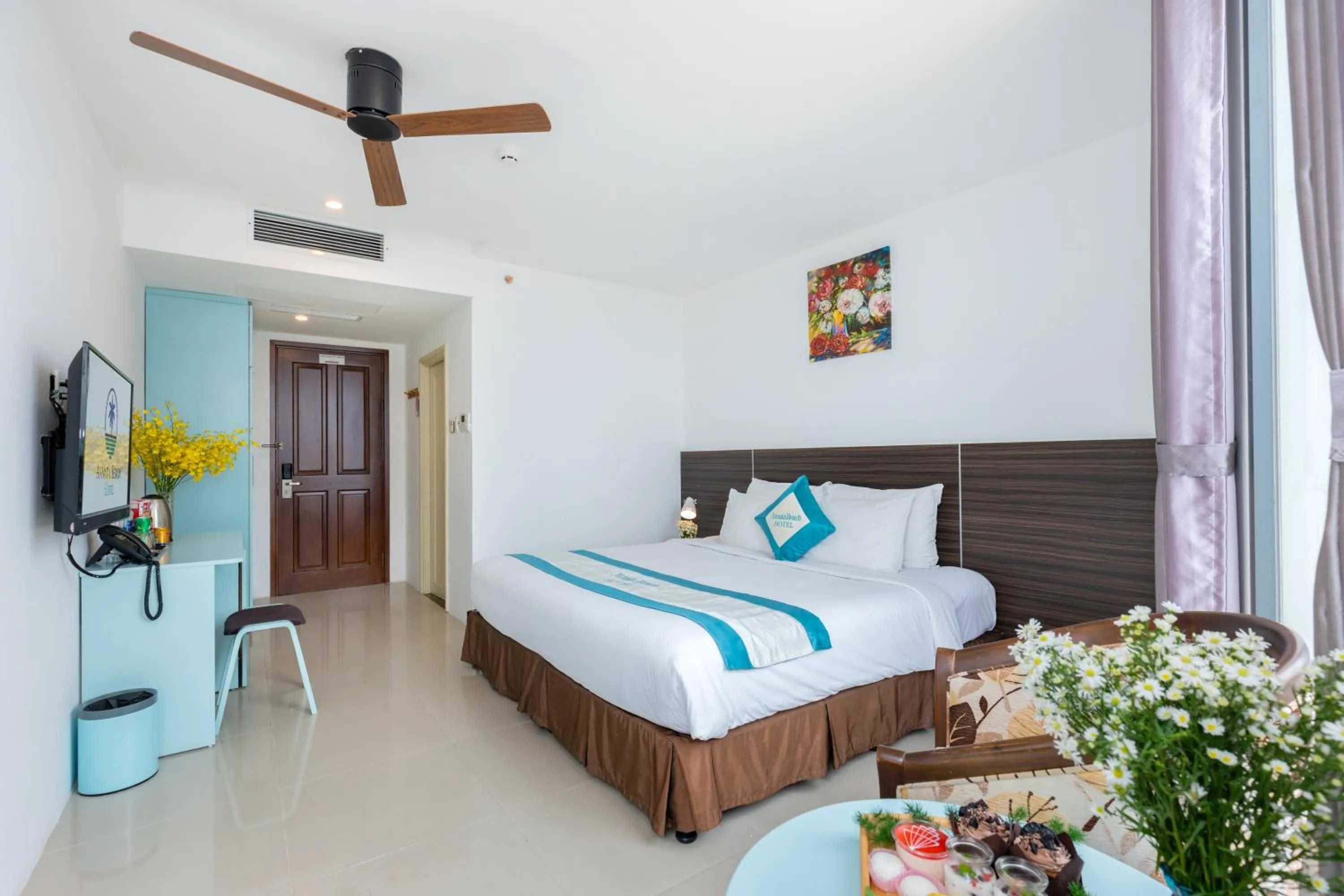 Bed in Annata Beach Hotel