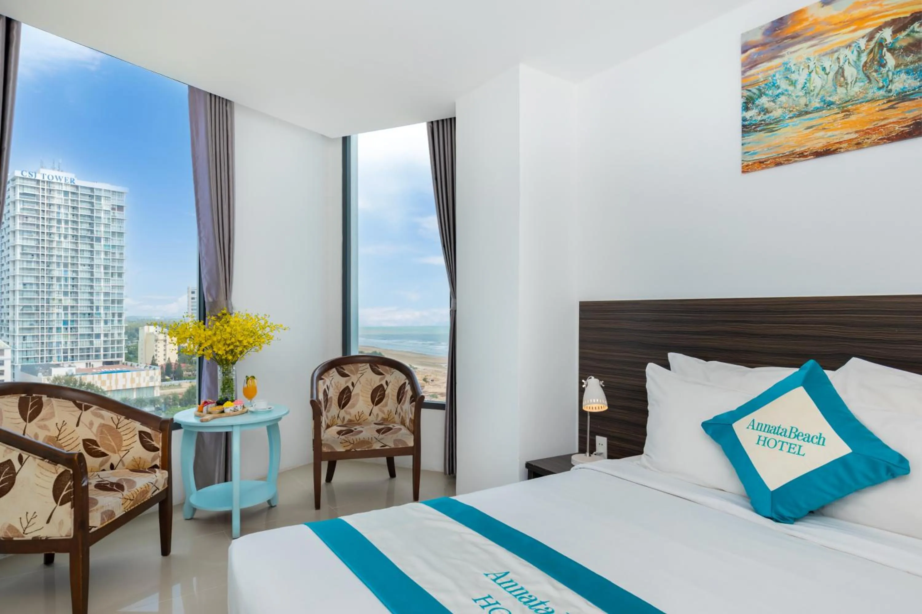 Bed in Annata Beach Hotel