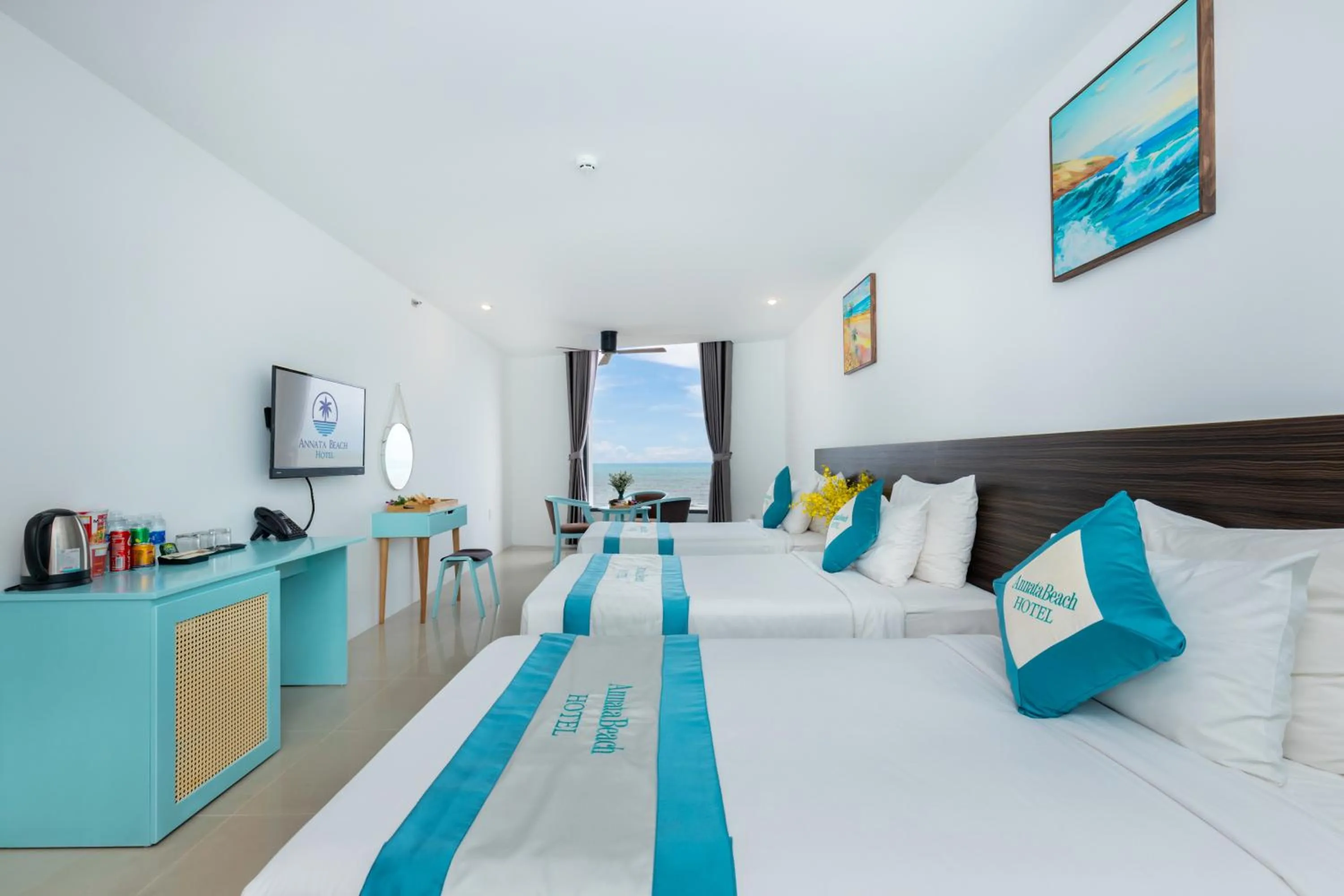 Bed in Annata Beach Hotel