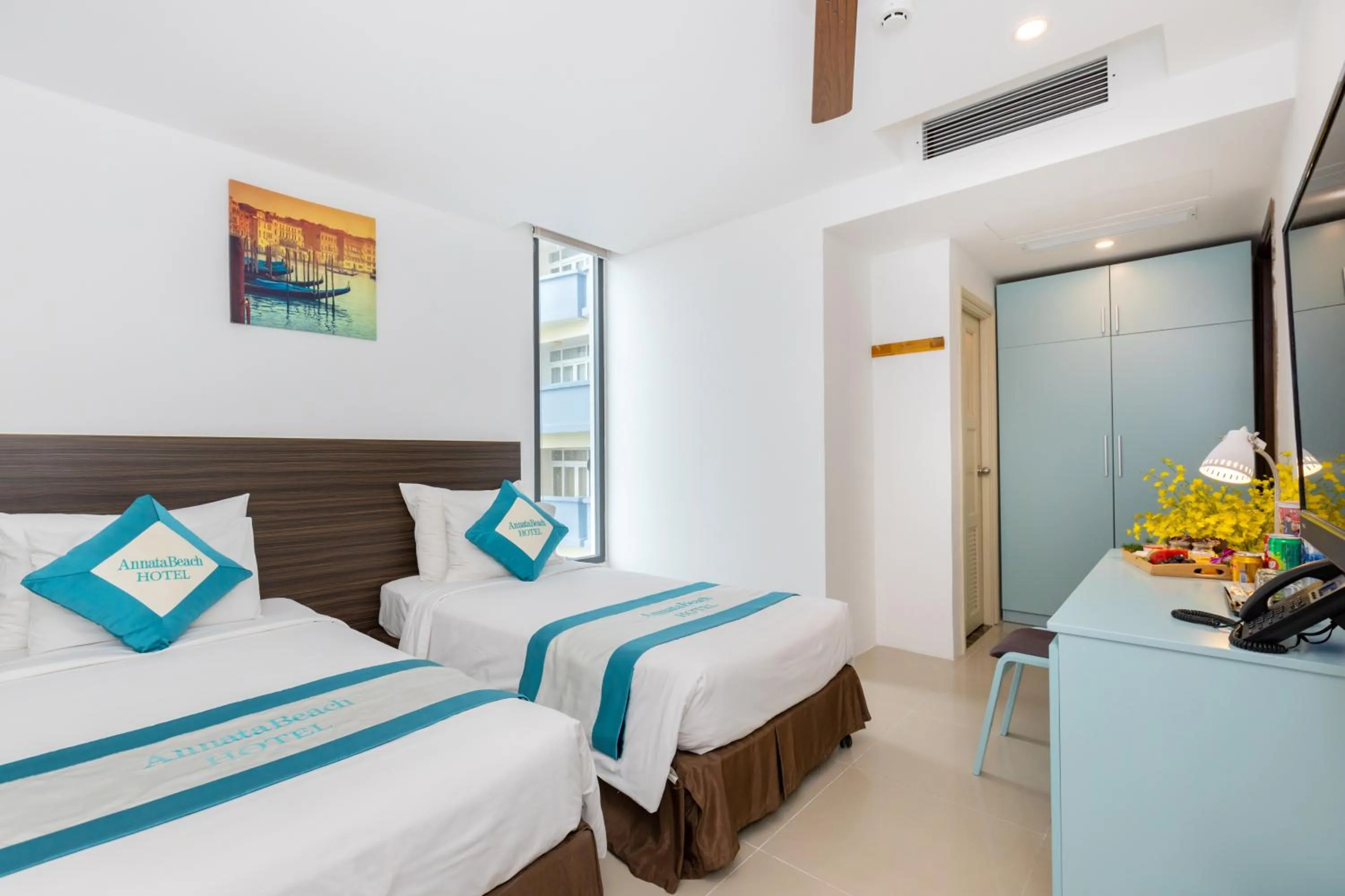 Bed in Annata Beach Hotel