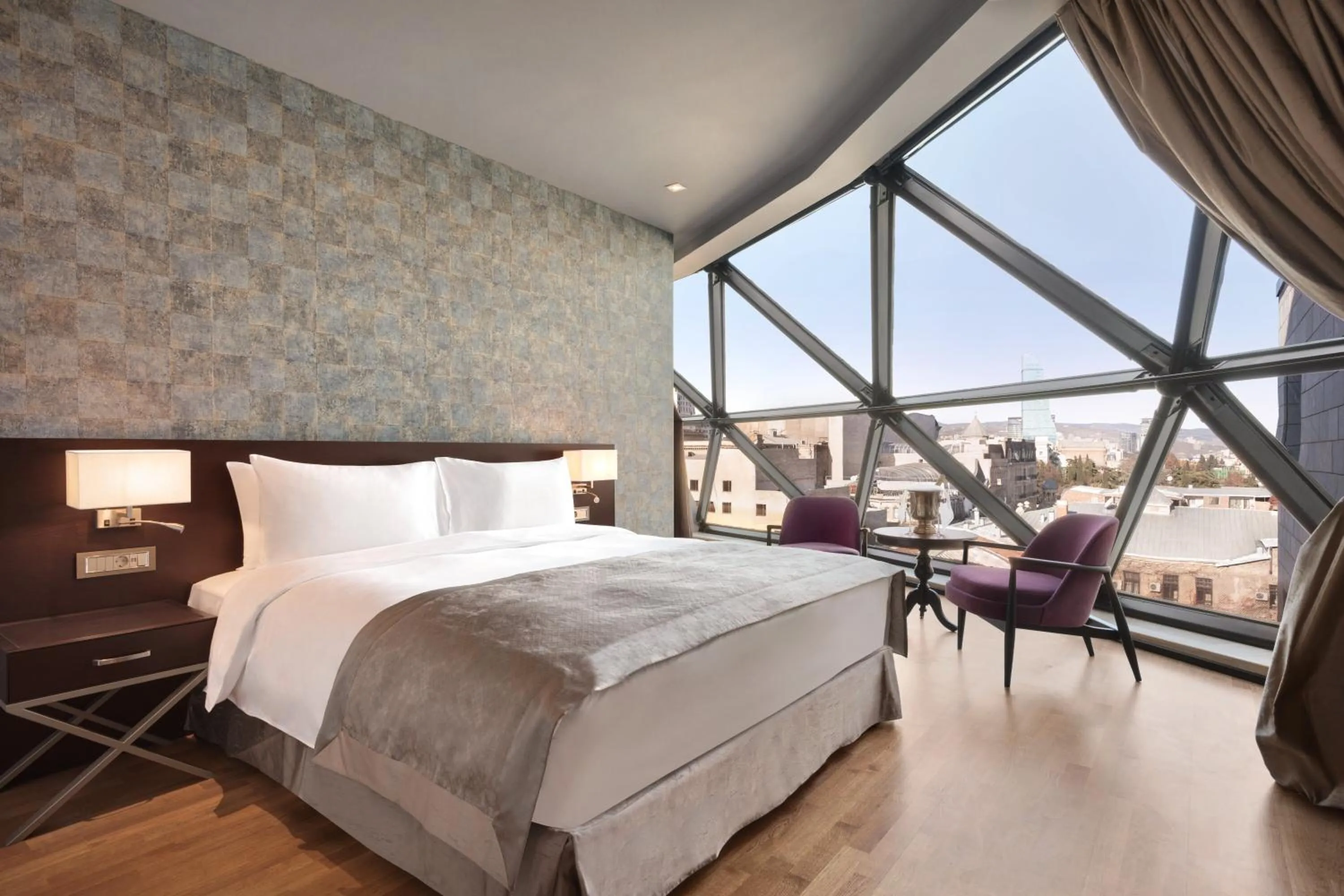 Bed in Wyndham Grand Tbilisi